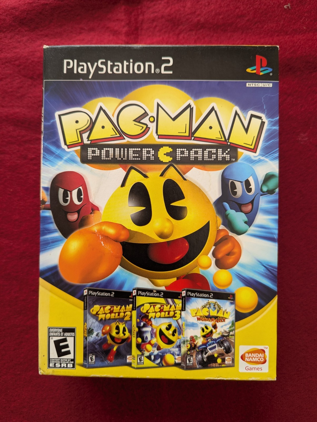 Playstation2 PAC-MAN Power Pack 3-Disc Compilation Manuals Included - CIB
