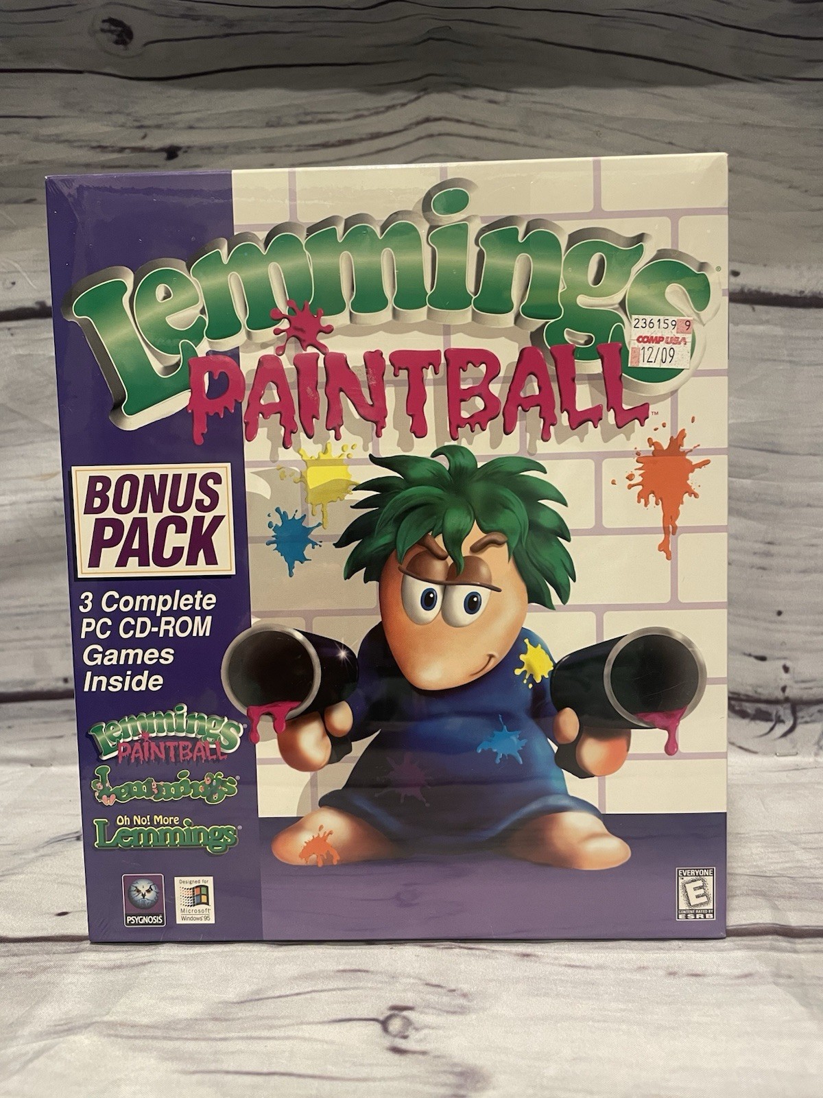 Lemmings SEALED Bonus Pack Windows 95 3 Complete PC CD-ROM 3 Games Rare Box Box