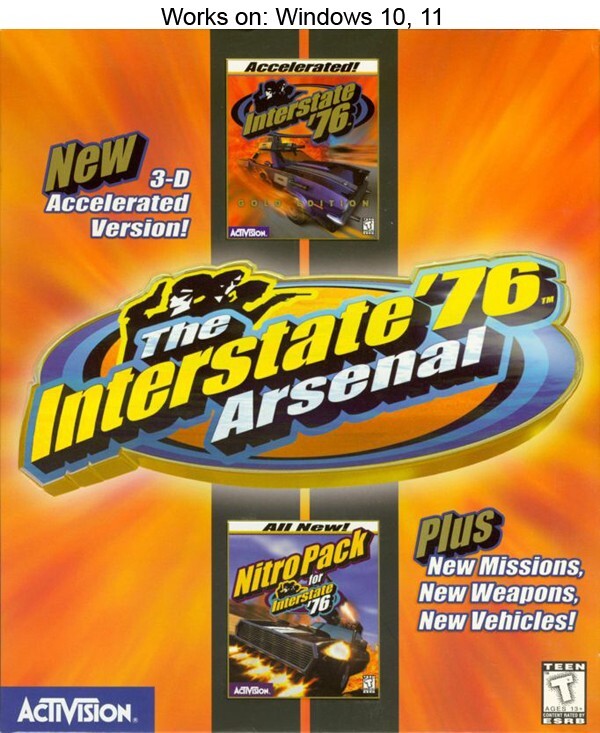 The Interstate \'76 Arsenal PC Game 1998 Nitro Pack Windows 10 11