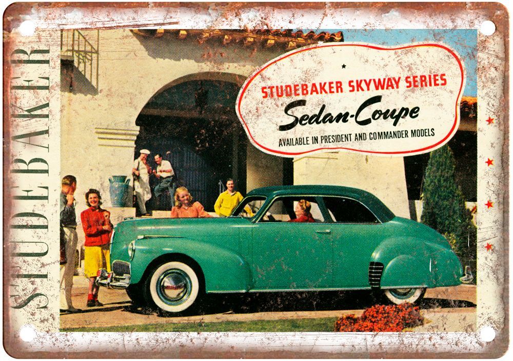 1941 Studebaker Vintage Automobile Ad Retro Look Reproduction Metal Sign A2641