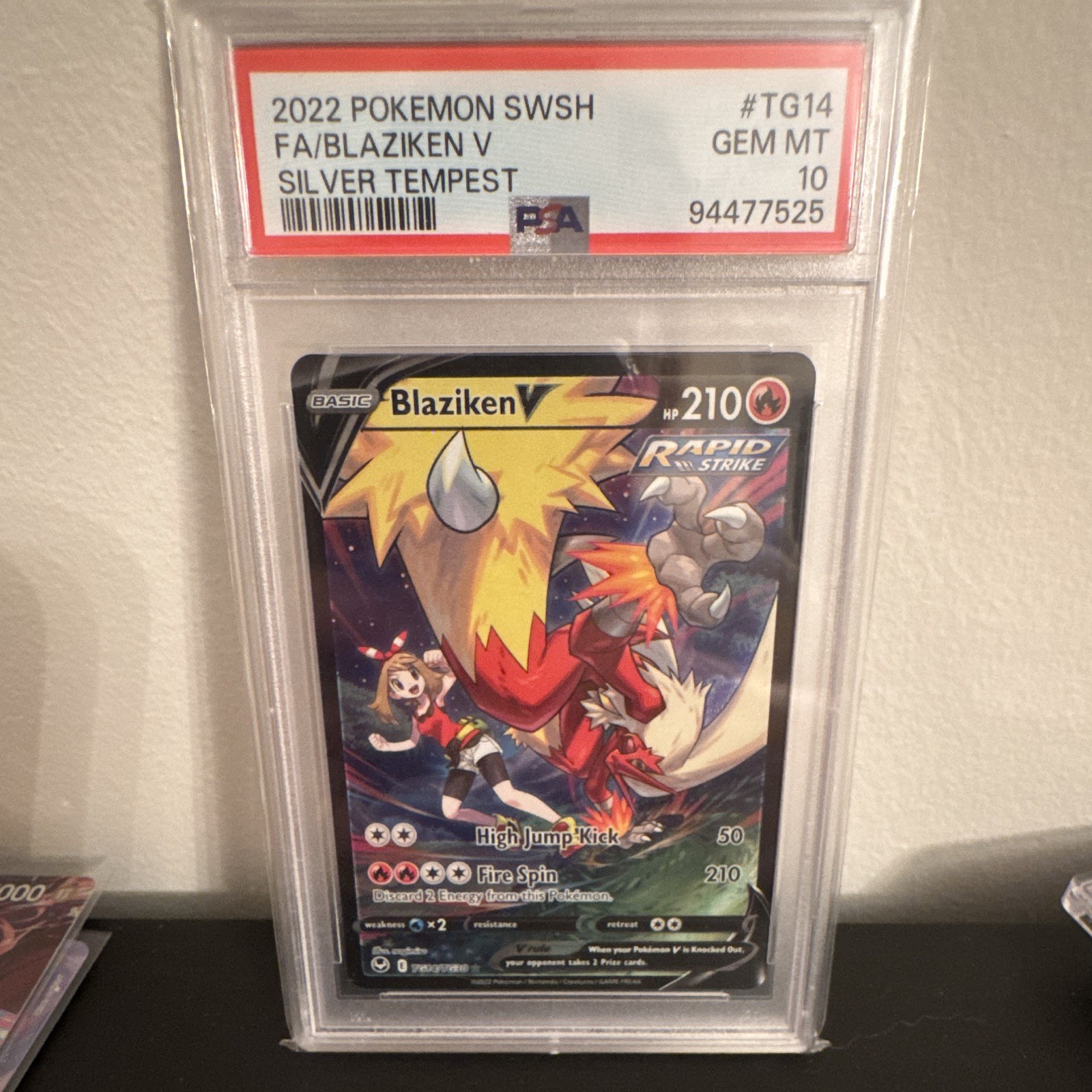 Pokémon 2022 Silver Tempest Blaziken V TG14 Full Art PSA 10 English