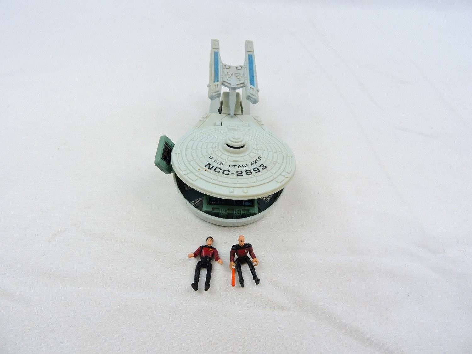Like New Star Trek Innerspace U.S.S. Stargazer Mini Playset with Picard and Q...