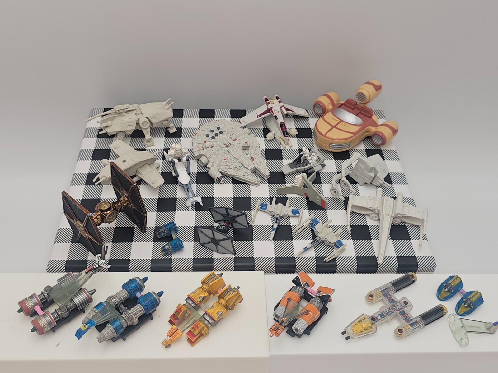 LOT 20 Pc STAR WARS Micro Machines POD RACERS Diecast PLASTIC Metal VEHICLE Mini