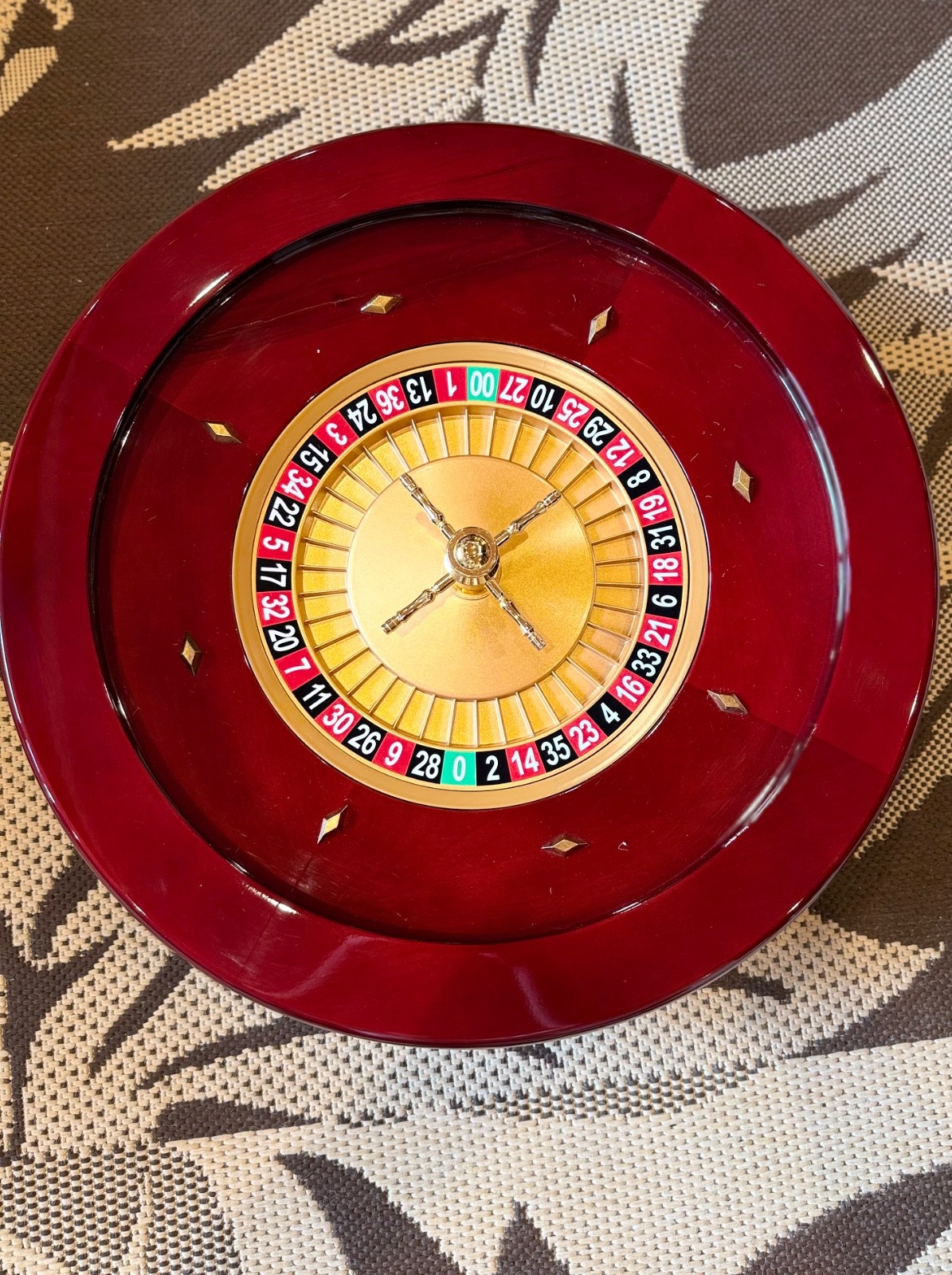 YH POKER 20” Casino Grade High Gloss Roulette Wheel (Layout Mat Included)