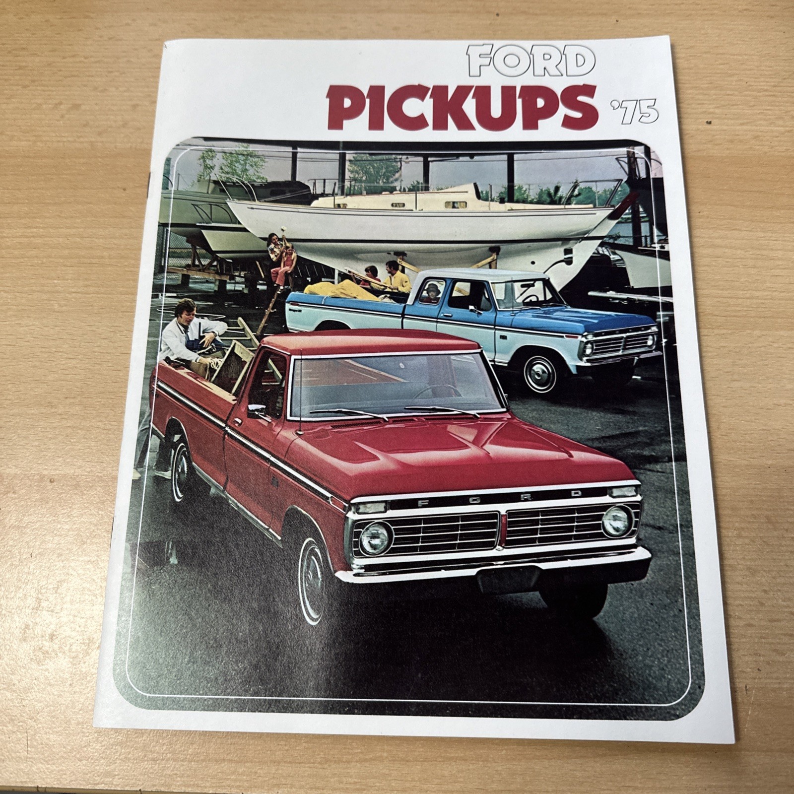 Original 1975 Ford Pickup Truck Sales Brochure 75 F-100 F-150 F-250 F-350