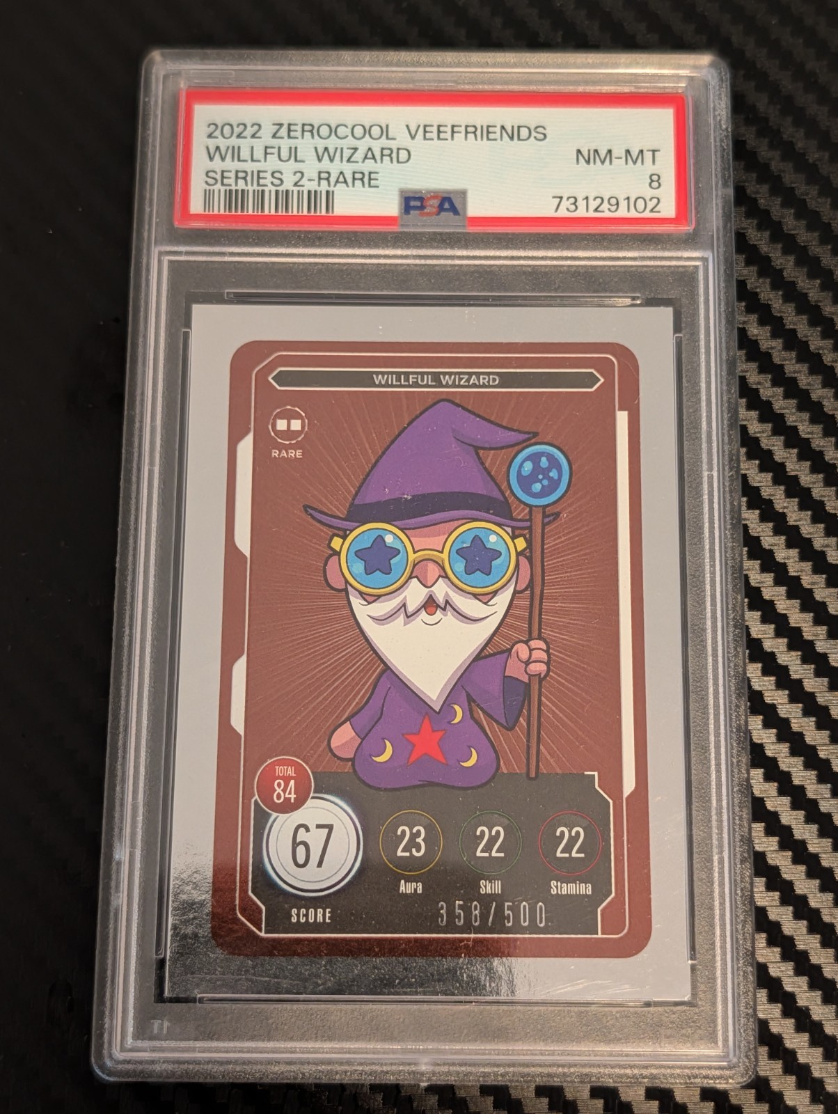 VeeFriends Series 2 Compete & Collect – RARE Willful Wizard /500 PSA 8
