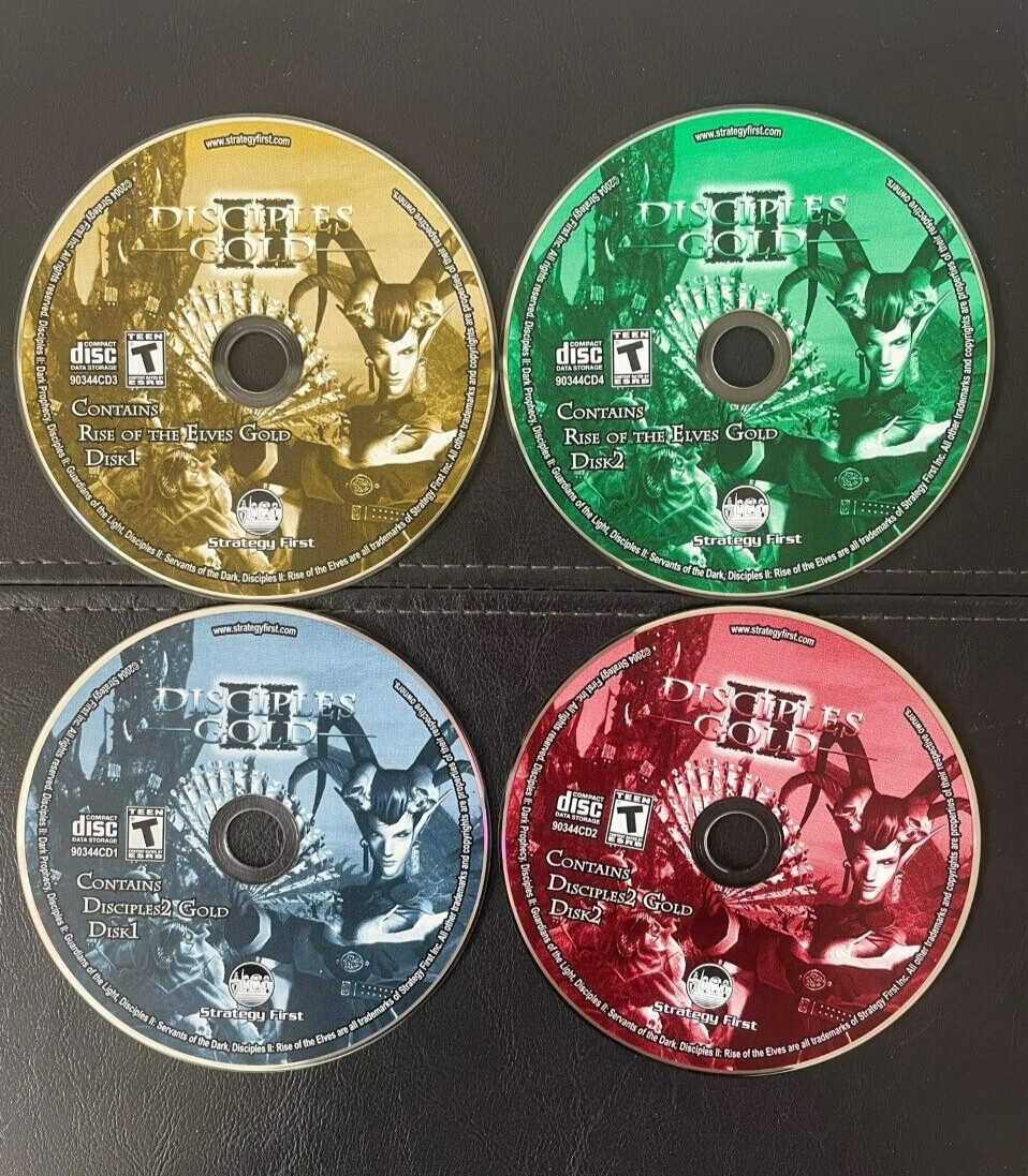 DISCIPLES II GOLD 2 - 4x RPG PC Games - Dark Prophecy, Rise of the Elves
