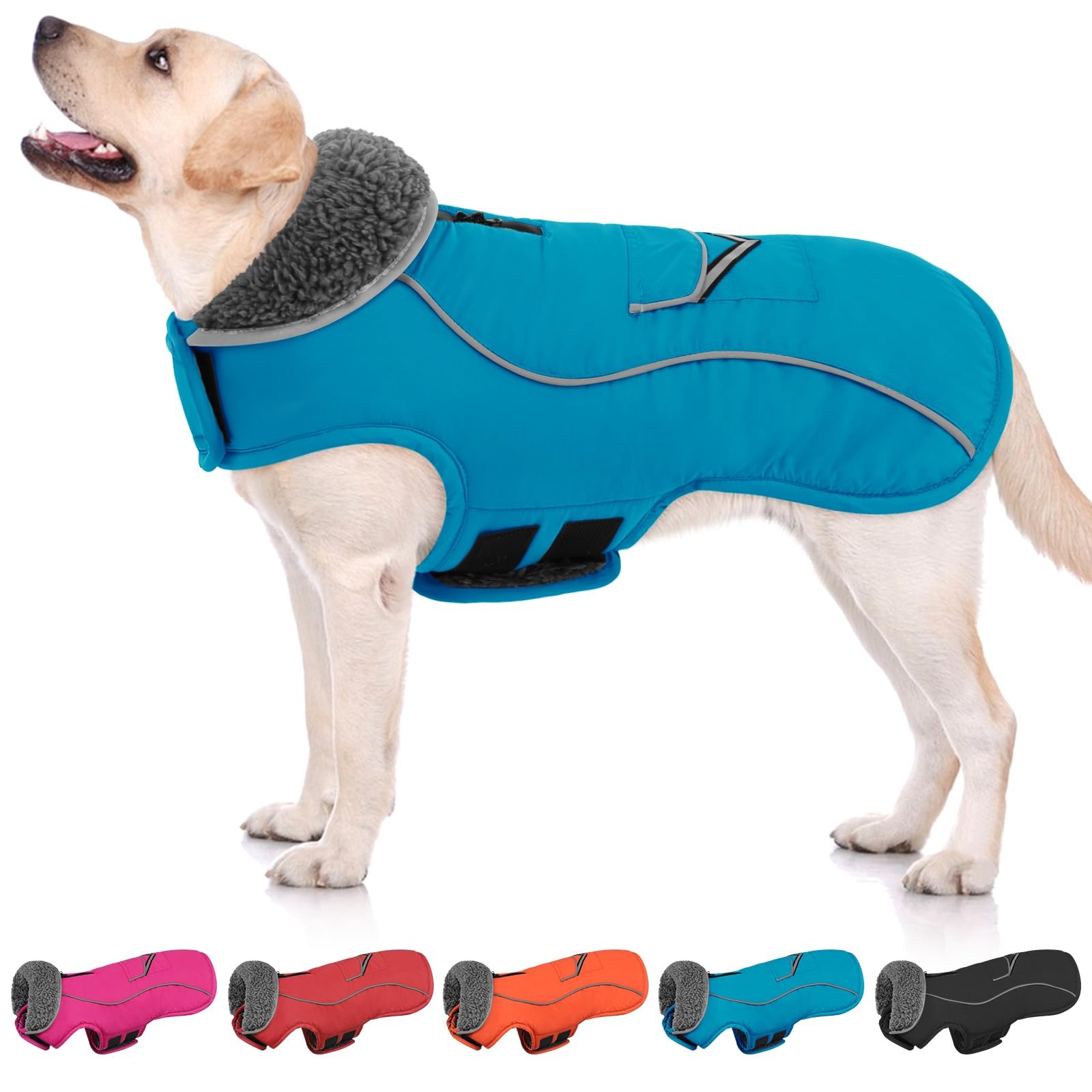 SUNFURA Small Dog Coat Jacket Turquoise Size S
