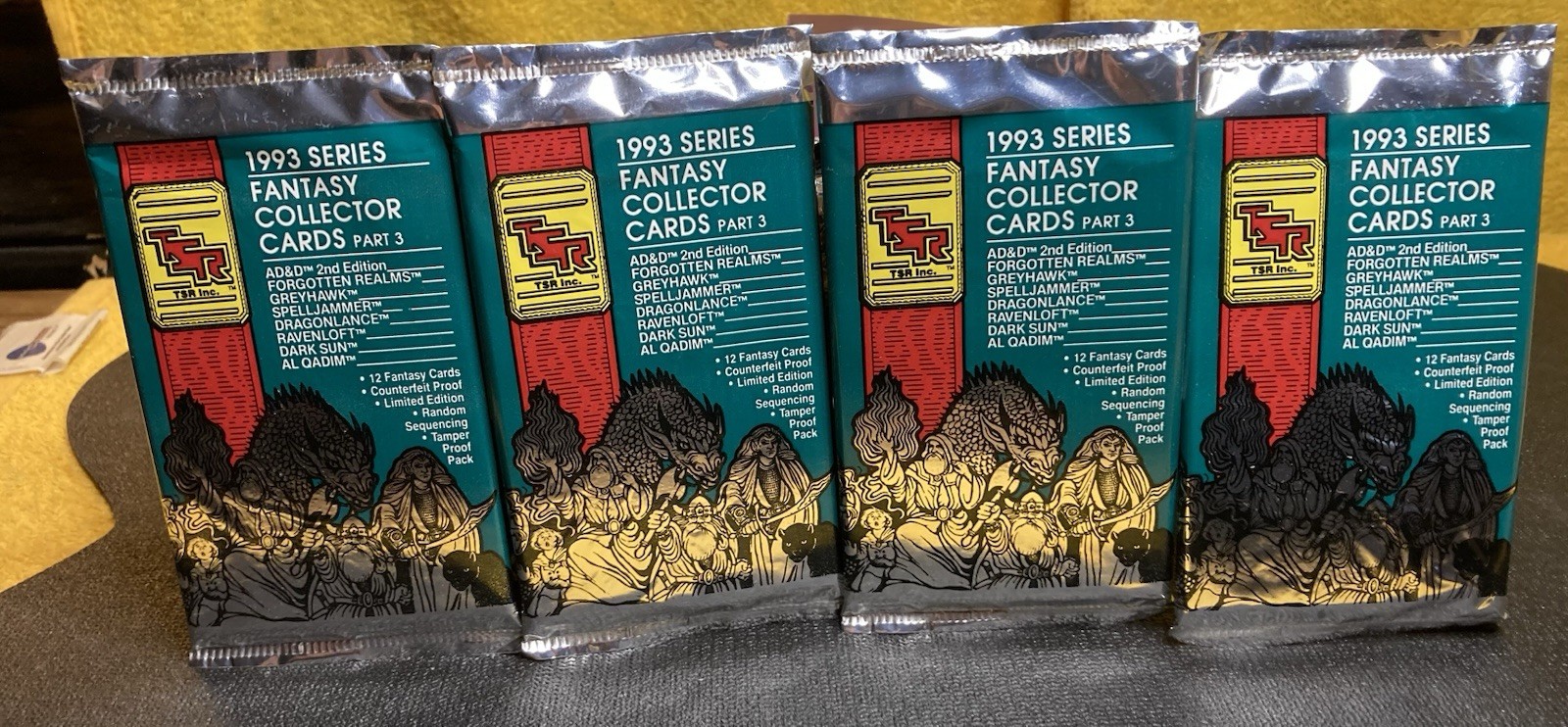 1993 TSR AD&D Fantasy Collector Cards Part 3 Factory Sealed Packs Lot of 4