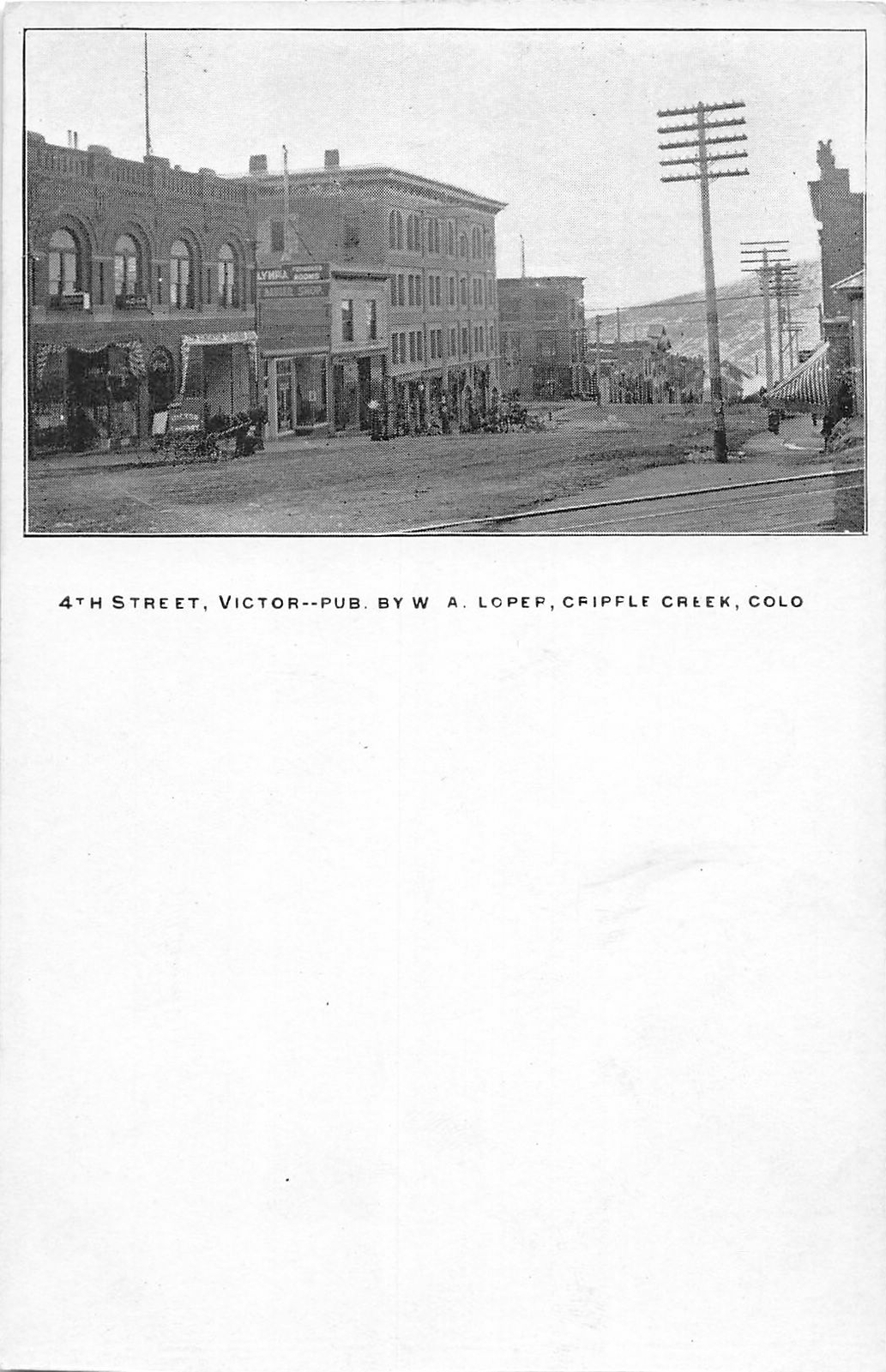 H62/ Cripple Creek Colorado Postcard c1910 Private Mailing 4th Street Stores 33