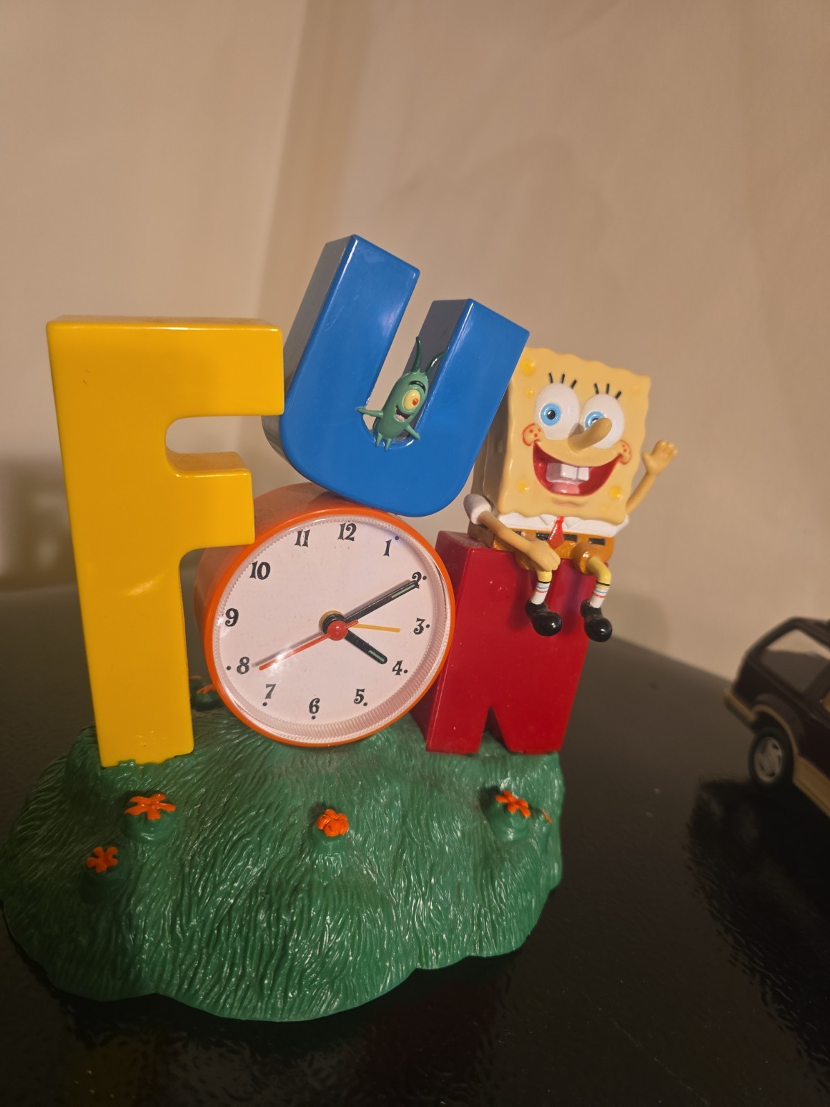 Vintage Nickelodeon SpongeBob SquarePants Alarm Clock Analog Plastic
