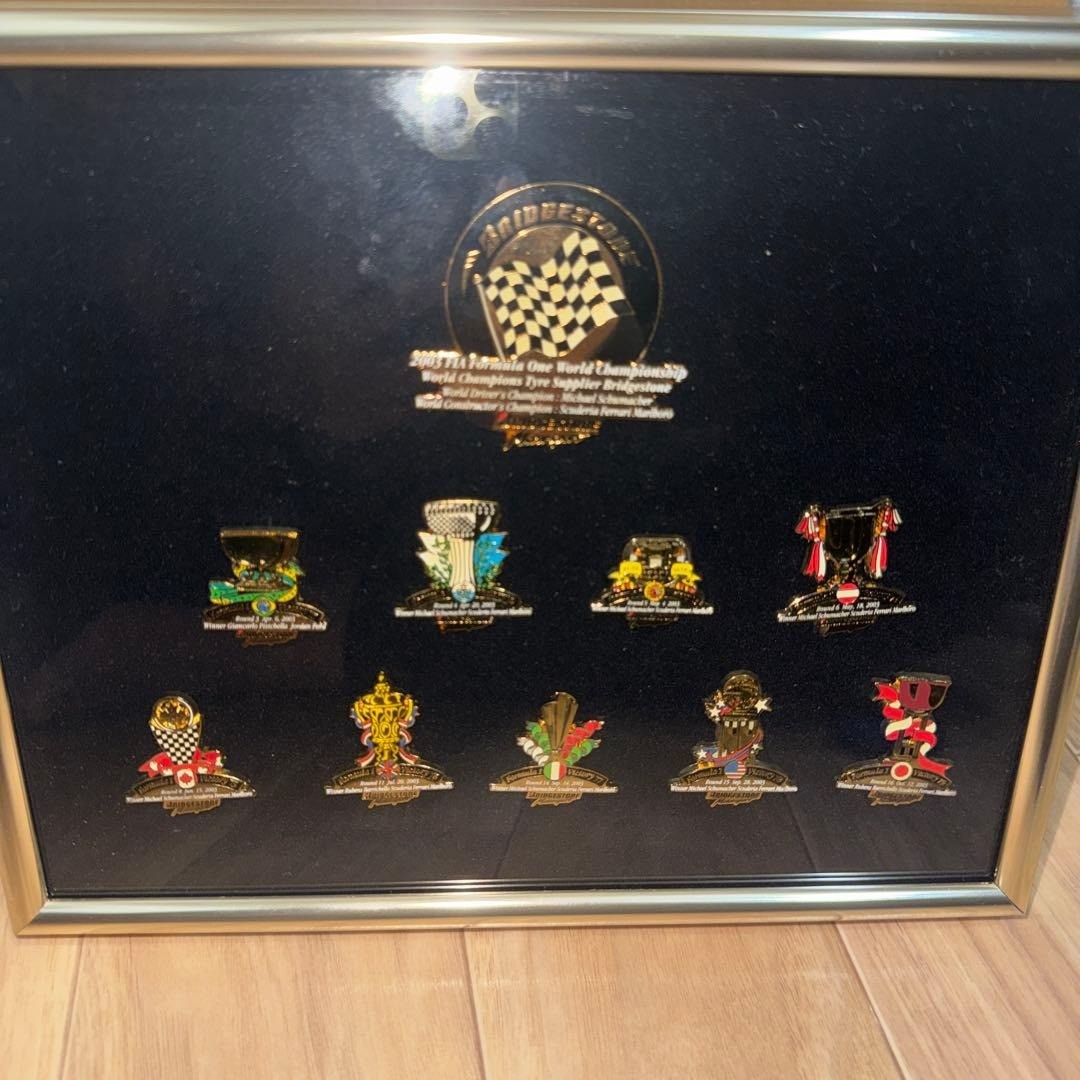 2003 F1 World Champion Commemorative Pin Badge Set Vintage