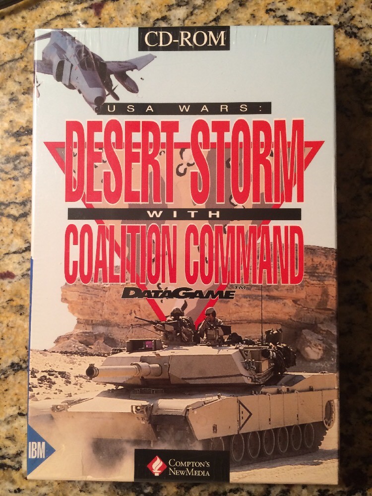 Desert Storm with Coalition Command Data Game Compton New Media CD-ROM 1992 NEW