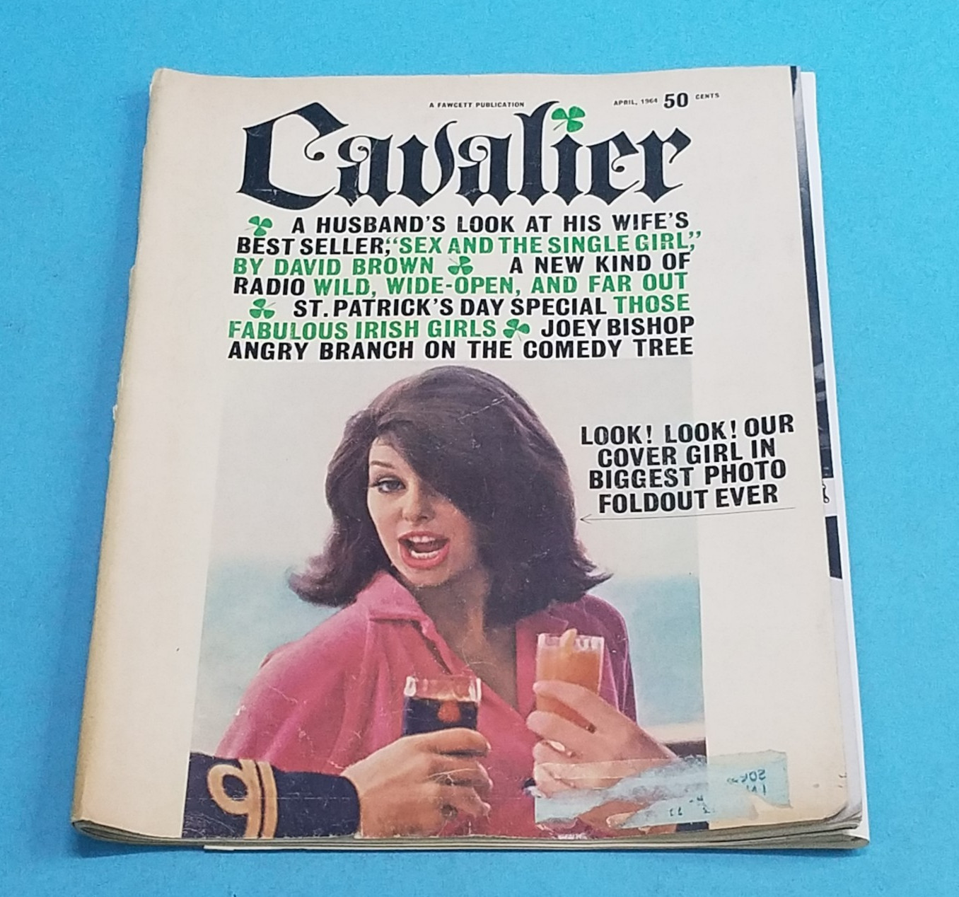 Vtg Apr 1964 Cavalier Men\'s Gentleman Interest Pinup Girls Girlie Magazine (A4)