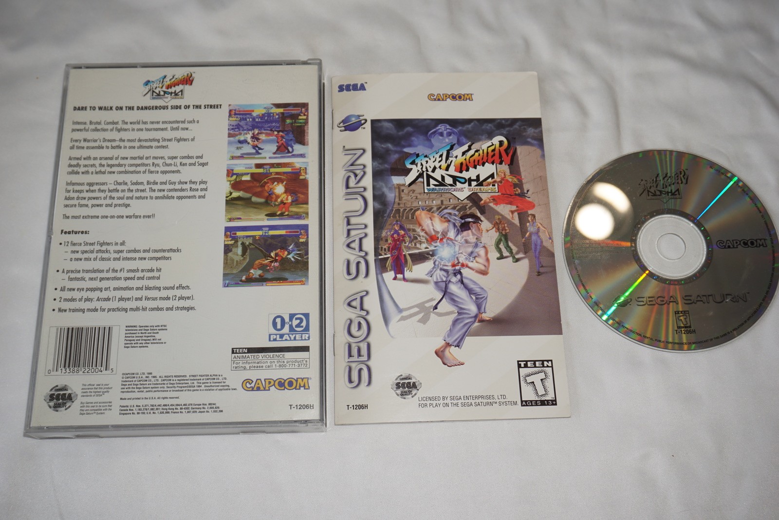 Street Fighter Alpha: Warriors' Dreams (Sega Saturn) Complete w/ Reg Card