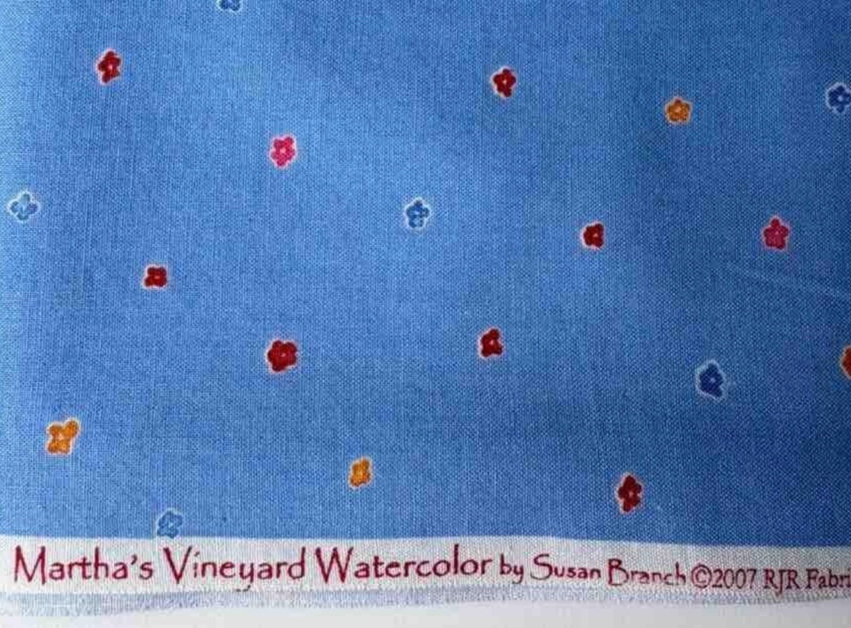 Scarce 2007 SUSAN BRANCH for RJR FABRICS Martha's Vineyard Watercolor