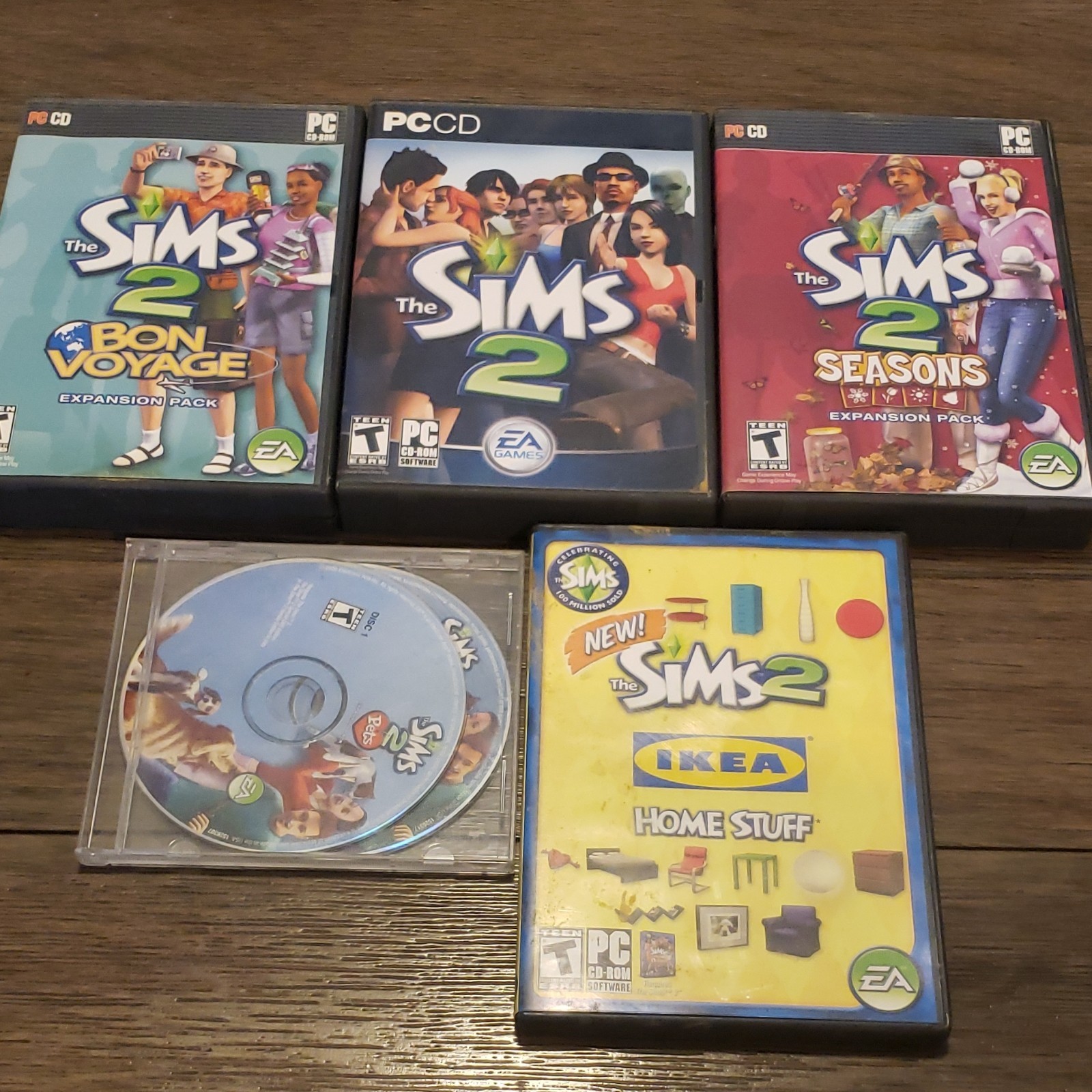 EA Games The Sims 2 PC CD-ROM Lot Bon Voyage, Seasons, IKEA, and Pets