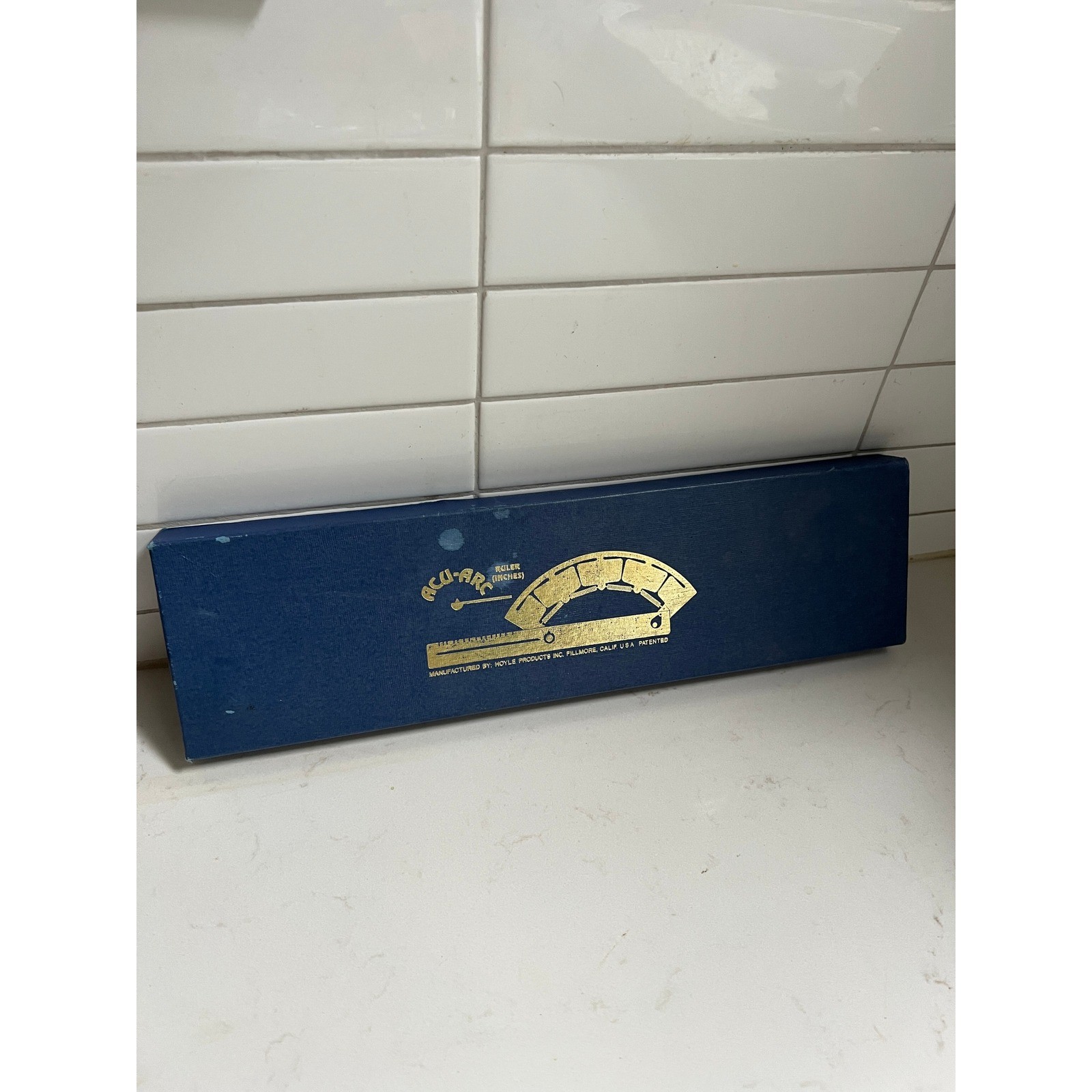 Vintage Acu-Arc Adjustable Ruler Hoyle Products Inc Drafting Tool with Box