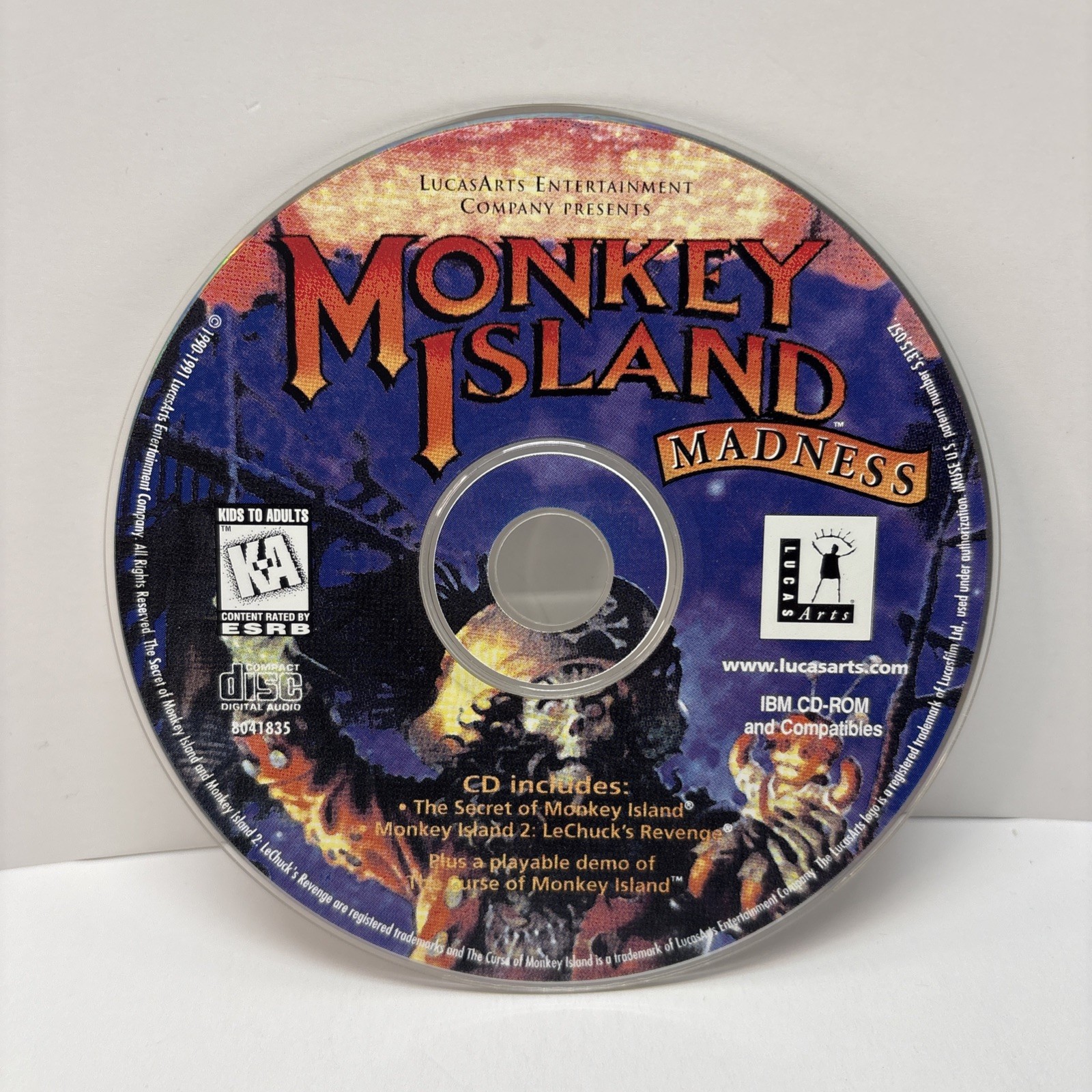 Monkey Island Madness (PC CD-ROM 1997 LucasArts) Secret Of 1+2 - Disc Only