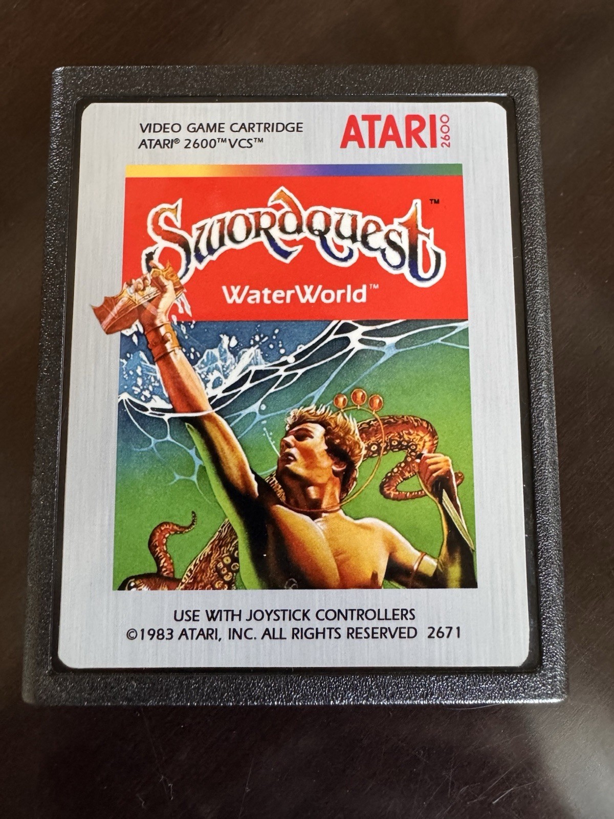 Swordquest Waterworld for ATARI 2600 - New Label - Tested - Nice