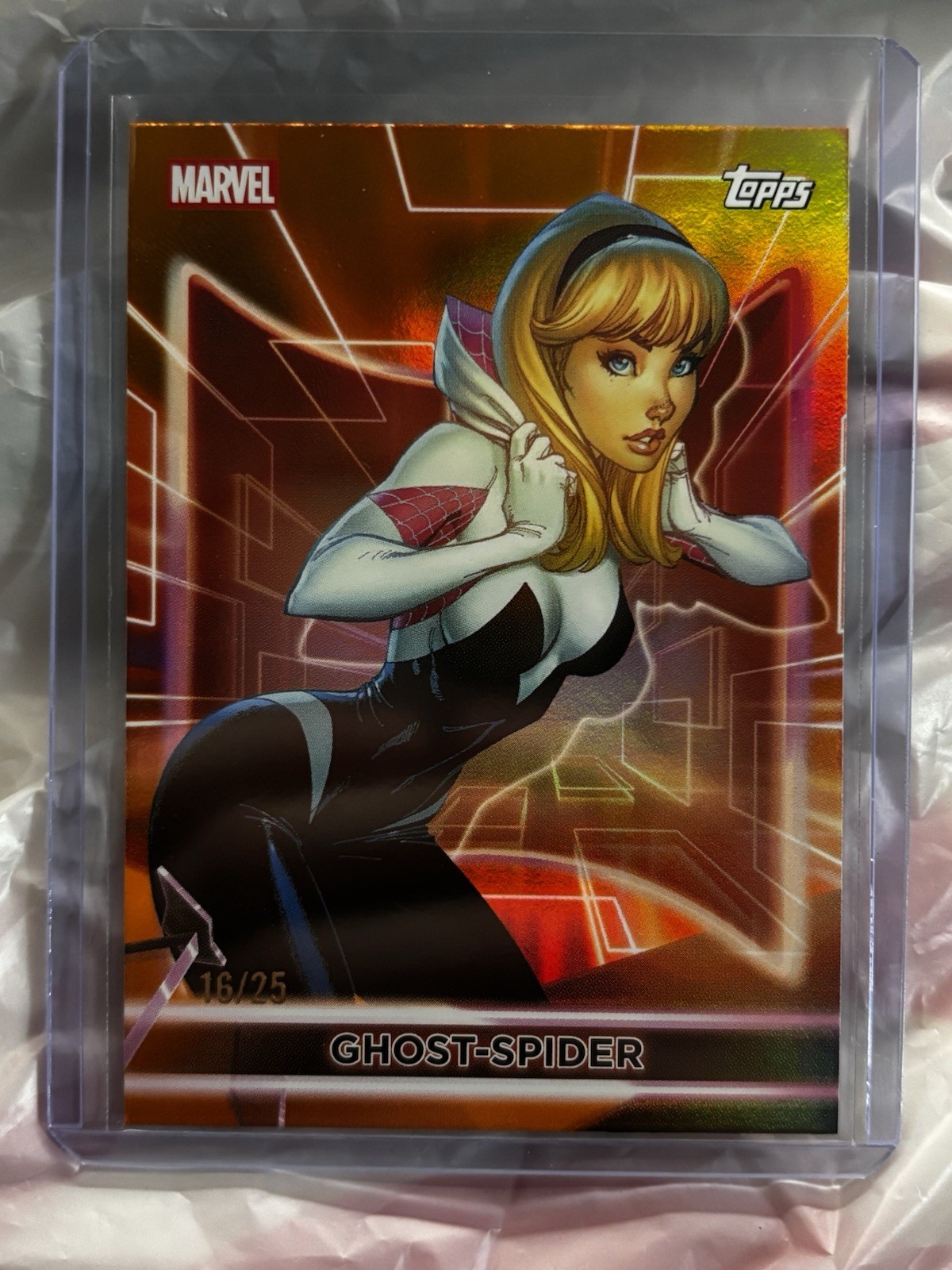 2026 Topps Marvel Neon Ghost-Spider Orange Refractor /25🕸️🕷️