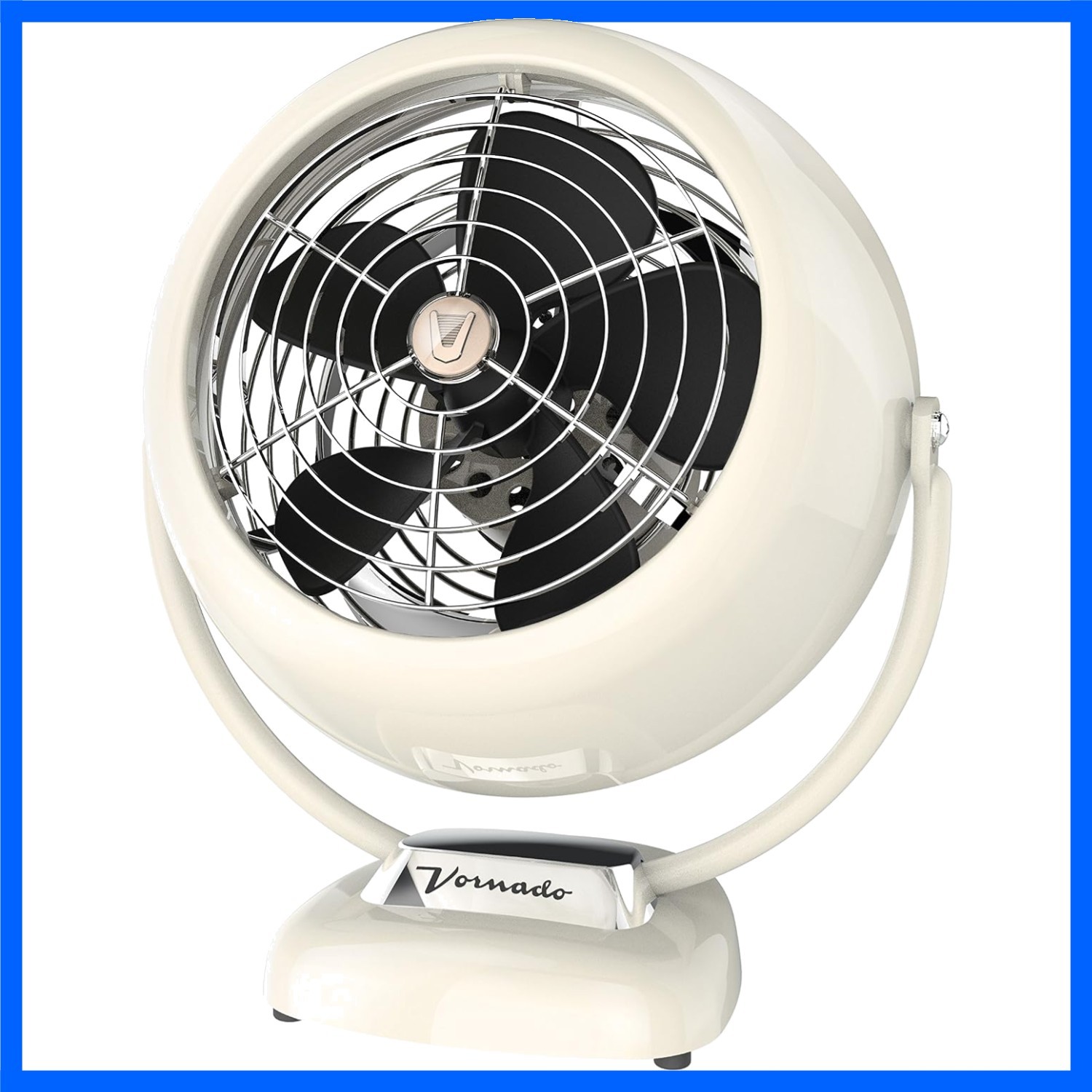 Elegant VFAN Vintage Air Circulator - 3-Speed Metal Table Fan for Home Comfort