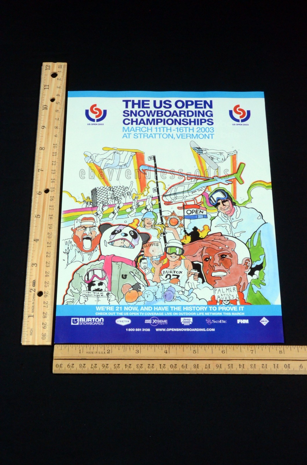 2003 US Open Snowboarding Championships Vermont Magazine Page Print Ad Poster