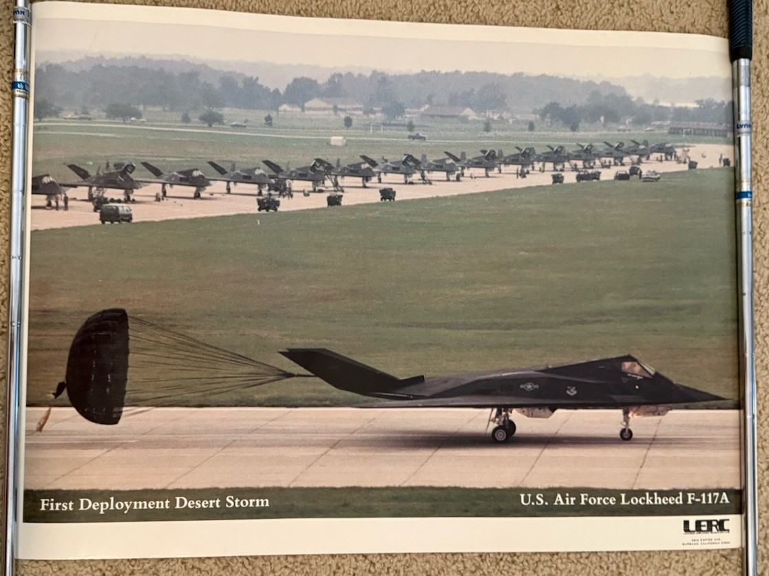 RARE Lockheed f-117a first deployment desert storm LERC PHOTO poster