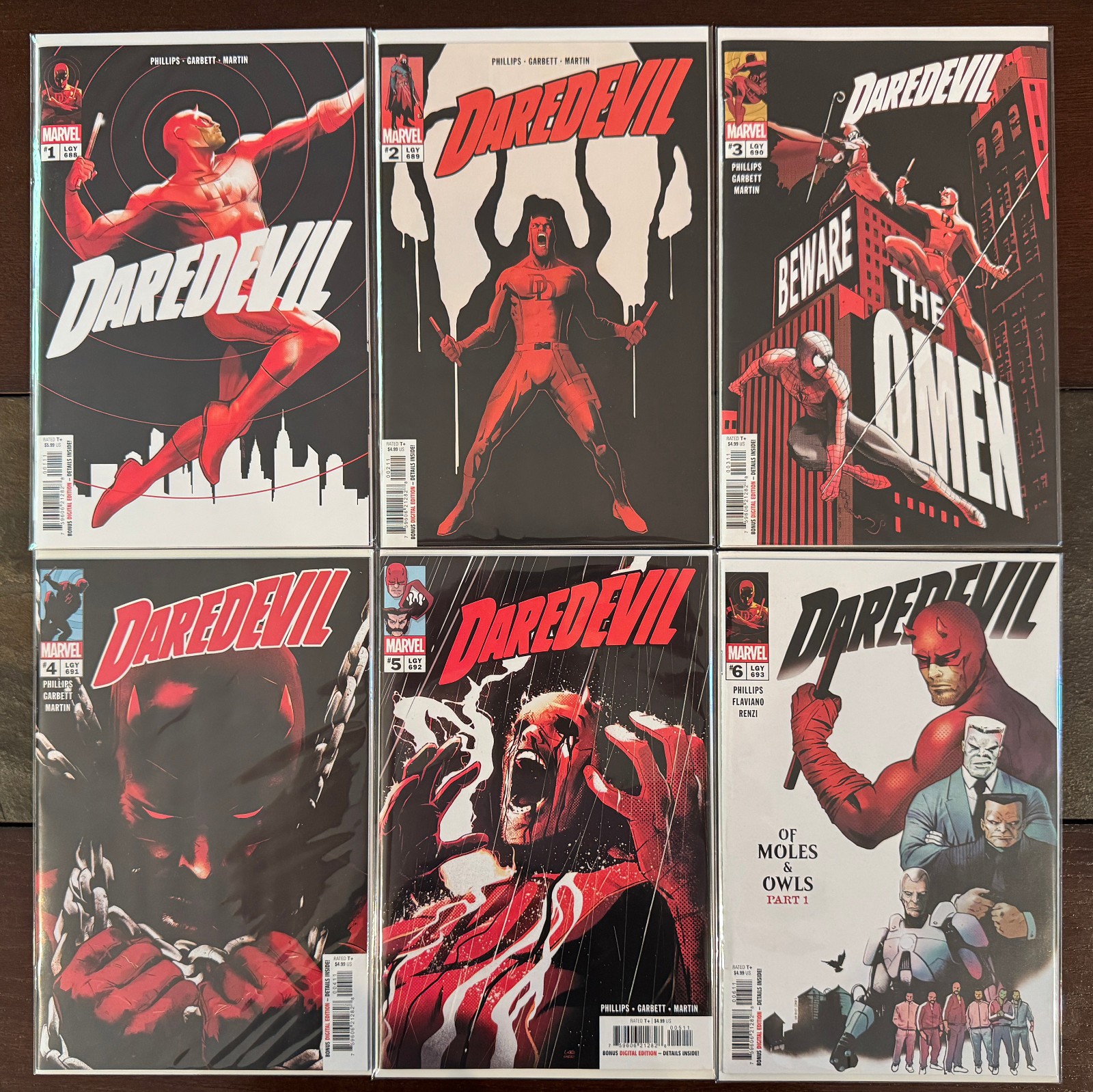 DAREDEVIL (2026) #1 2 3 4 5 6, MARVEL, FIRST PRINTS, COVER A, STEPHANIE PHILLIPS