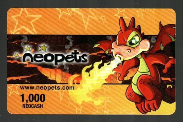 NEOPETS Red Scorchio ( 2007 ) Game Card ( $0 - Collectible ONLY )