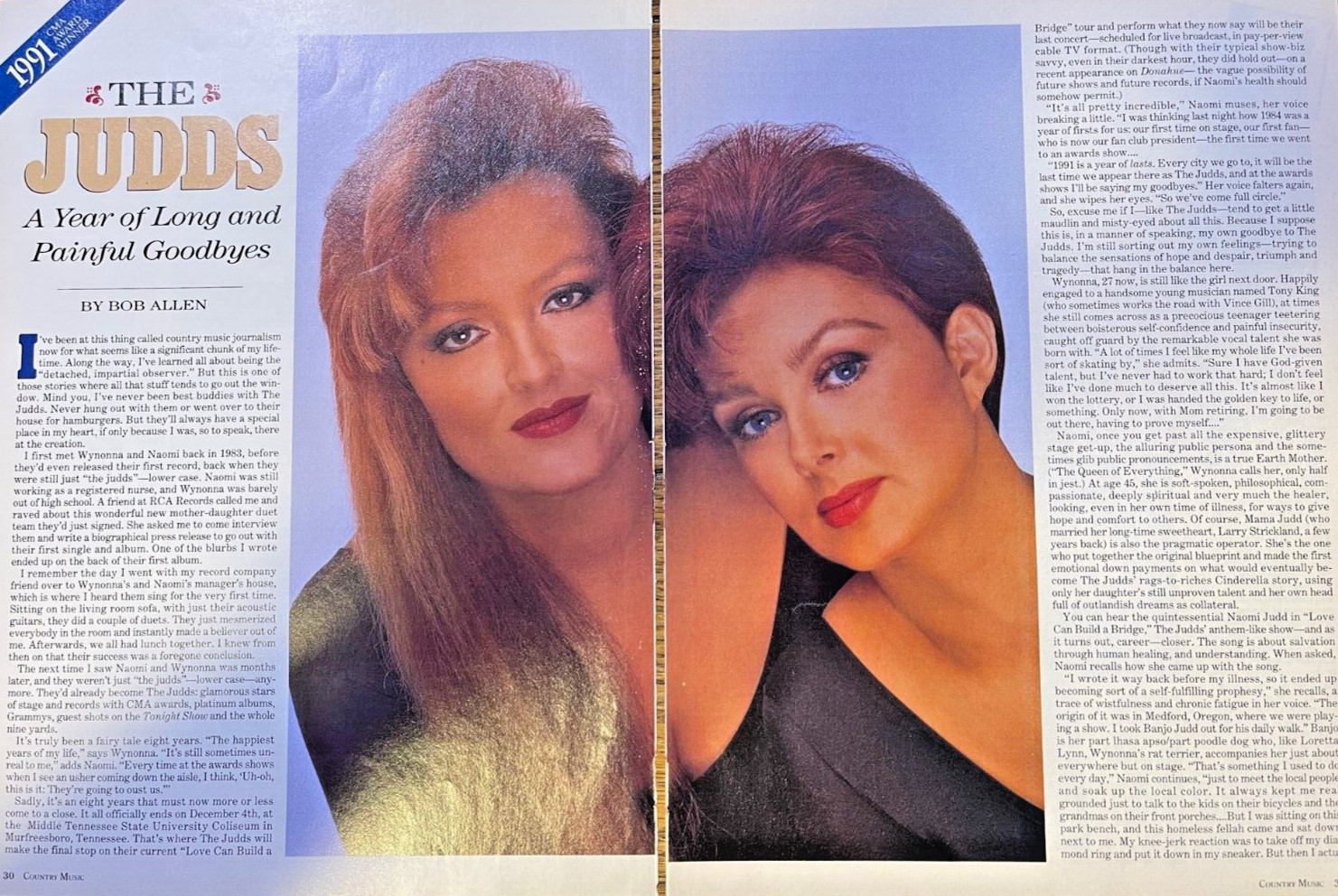 1991 Country Singer The Judds Naomi & Winnona