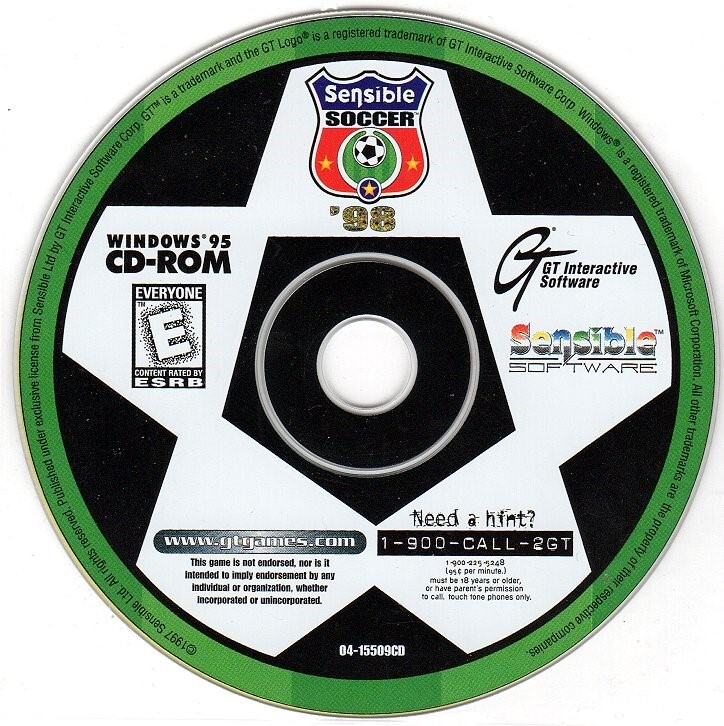 Sensible Soccer '98 (PC-CD, 1997) for Windows 95 - NEW CD in SLEEVE