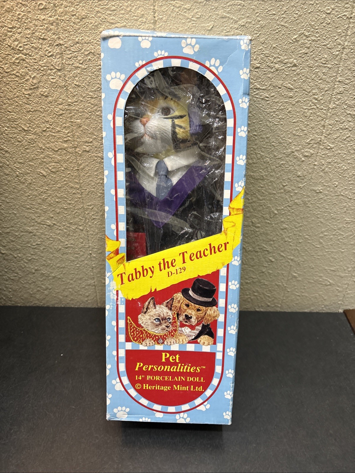 Vtg~1994~Heritage Mint Pet Personalities~Tabby the Teacher~D-129