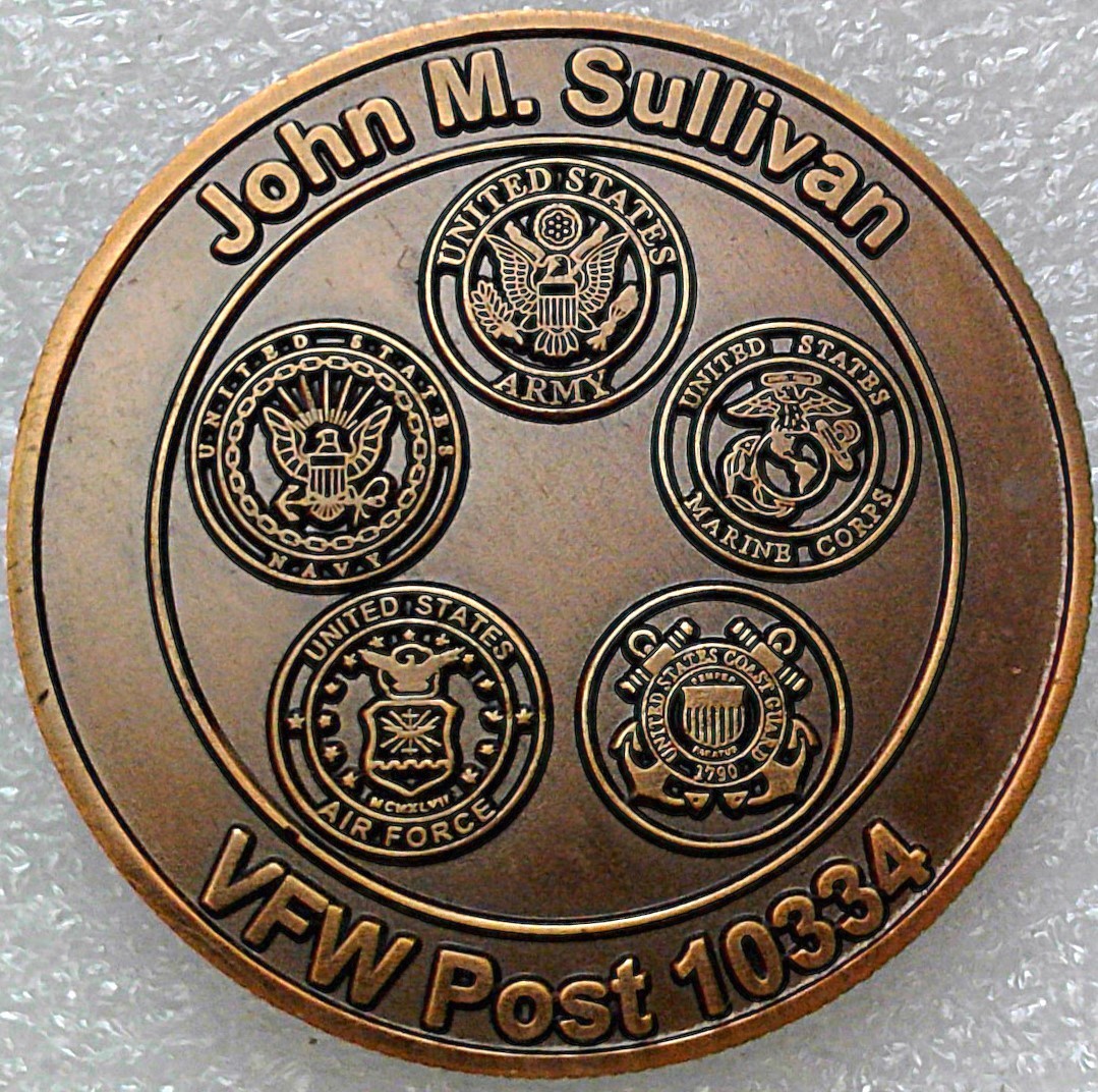 John M. Sullivan VFW Post 10334 Challenge Coin 45mm