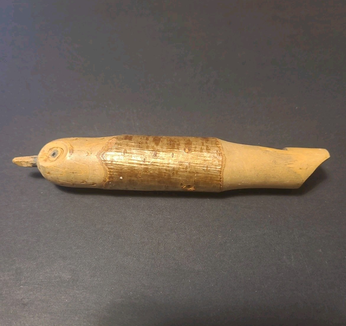 Vintage Wooden Hand Carved Bird Whistle 5 1/2\