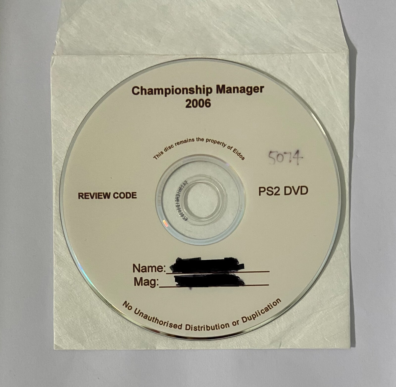 Championship Manager 2006 Review Version Sony PlayStation 2 PS2 2002 Pre-release