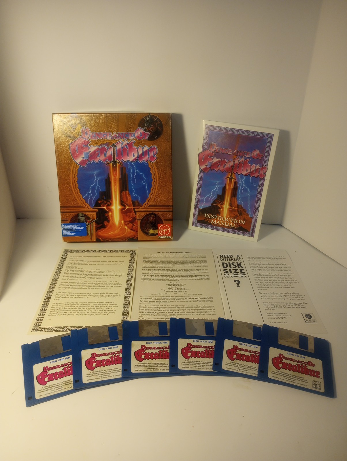 Vengance of Excalibur Virgin Games--1991 3.5