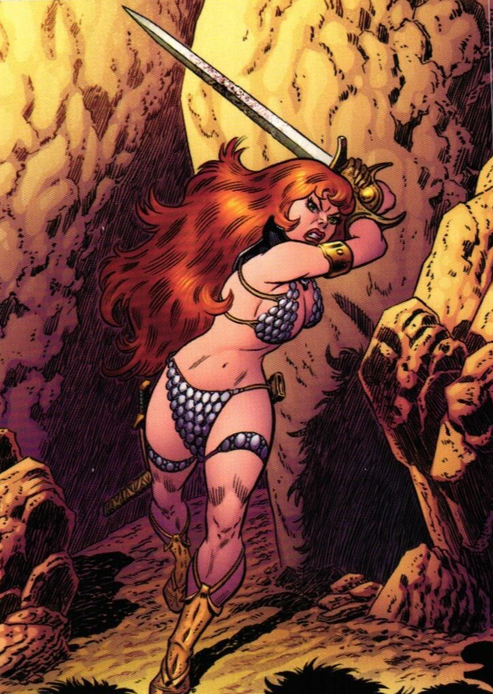 2009 Dynamic Forces Red Sonja Attacks Card 35 Years of Red Sonja