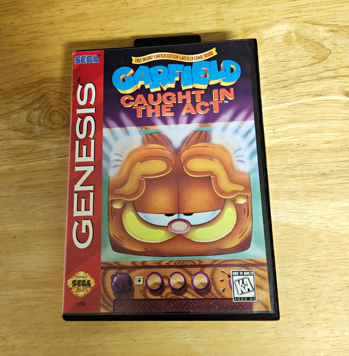 SEGA Garfield: Caught in the Act Sega Genesis 1995 NTSC-U/C w/ Case & Manual