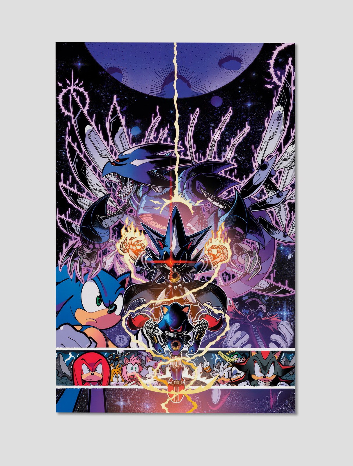 Sonic the Hedgehog Villain Showdown Giclee Print Poster 11x17 Sega Wall Art