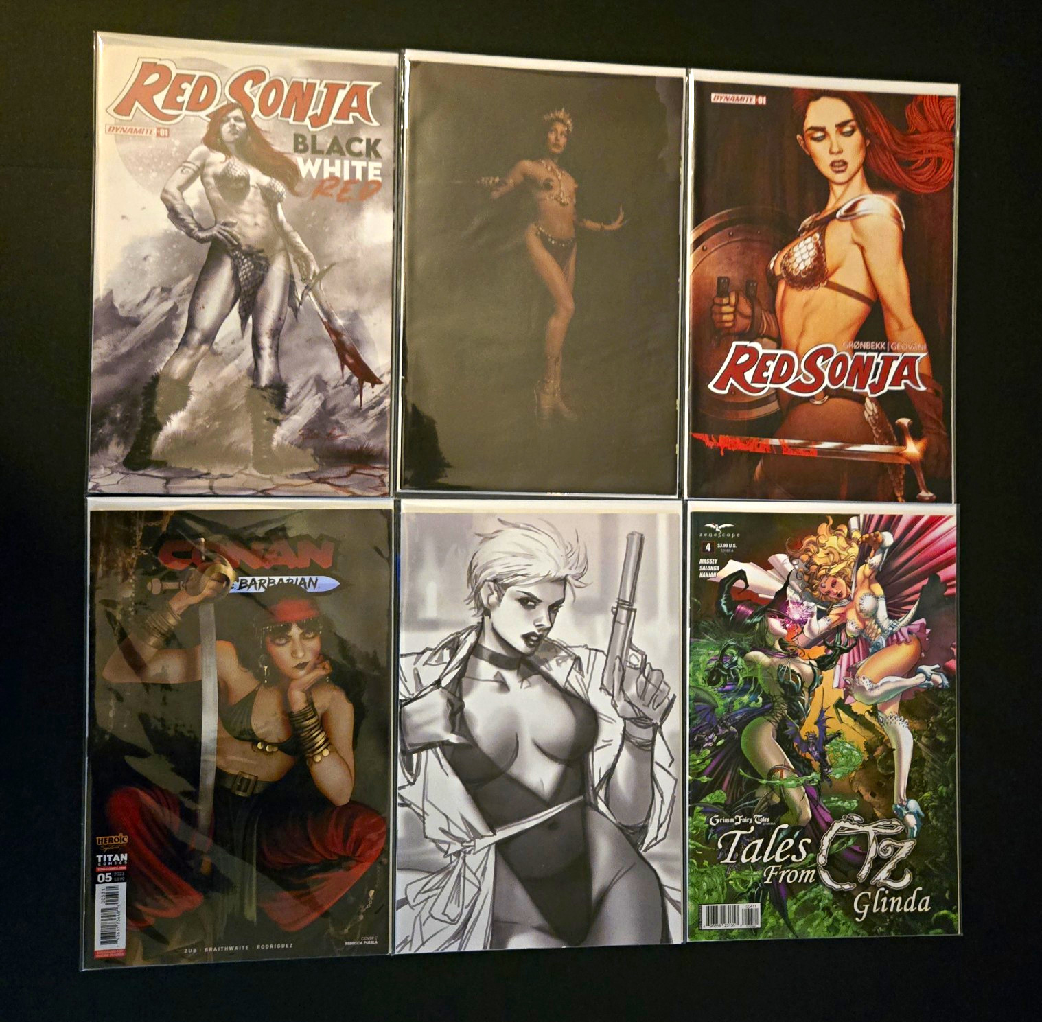 Red Sonja,Conan,John Carter,Gun Honey, Grimm\' Comic Book Lot Jenny Frisson, Chew