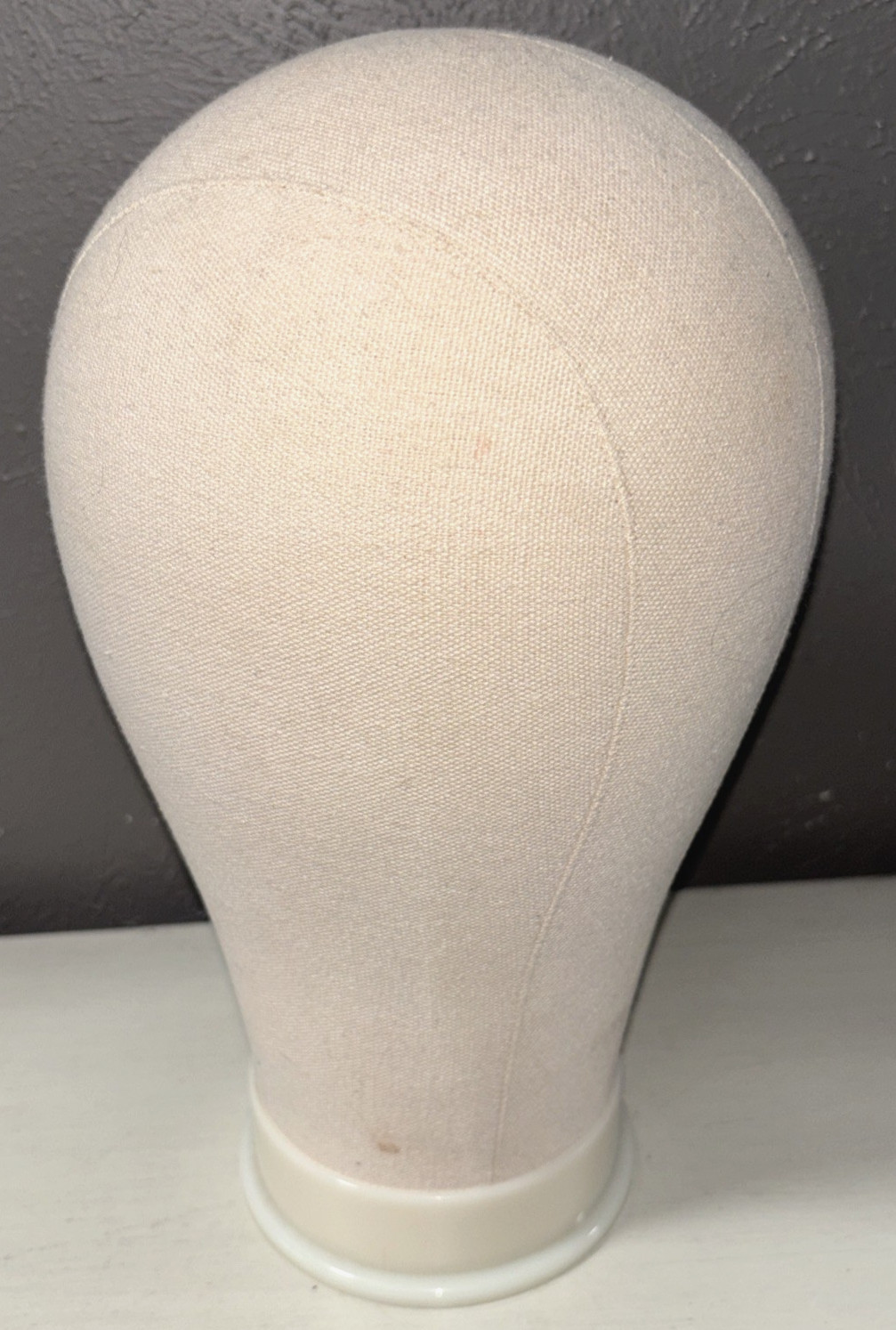 22” Mannequin Head Millinery Cork Cloth Canvas Wig Hat Toupee Block Form