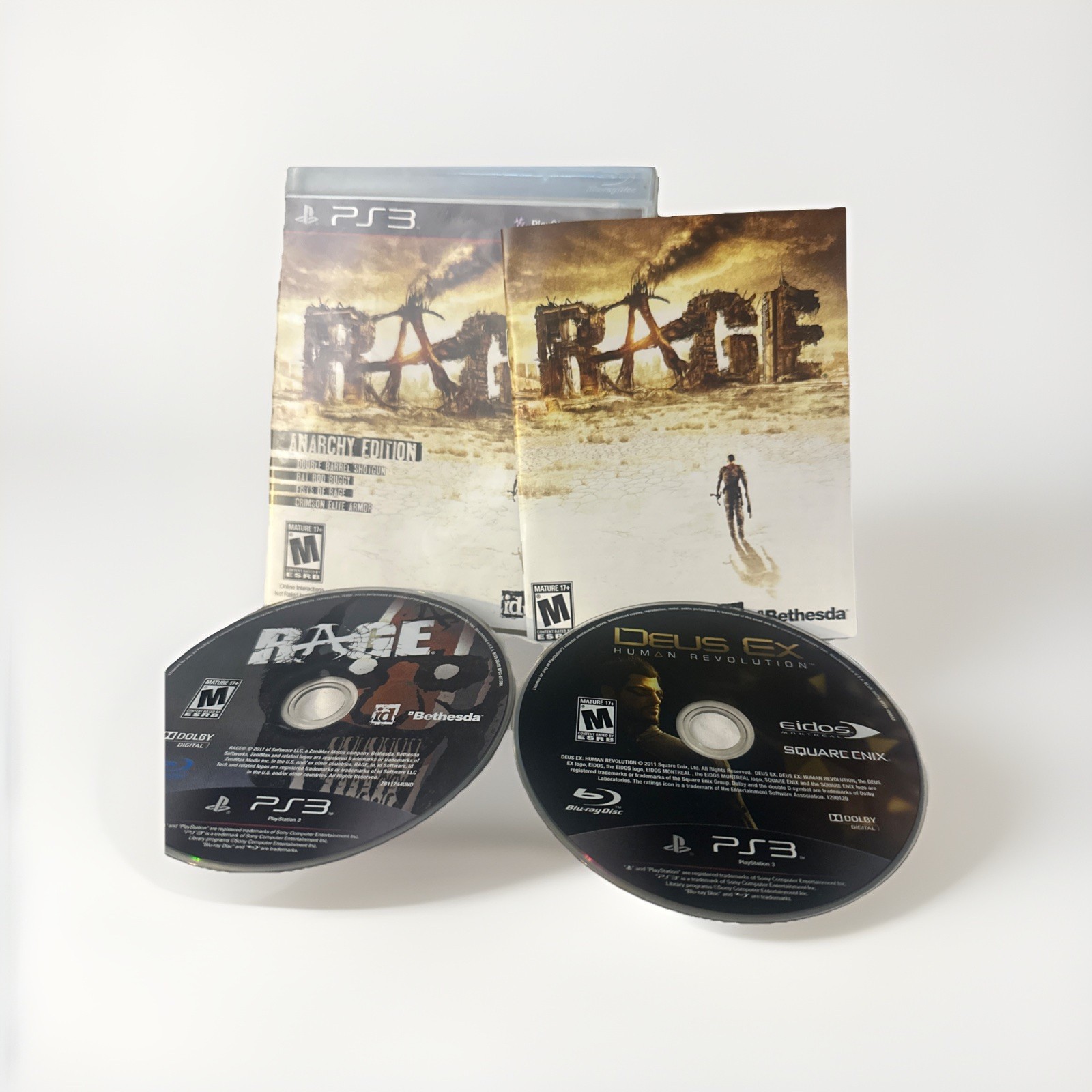 PS3 2 Games Dues Ex And Rage 