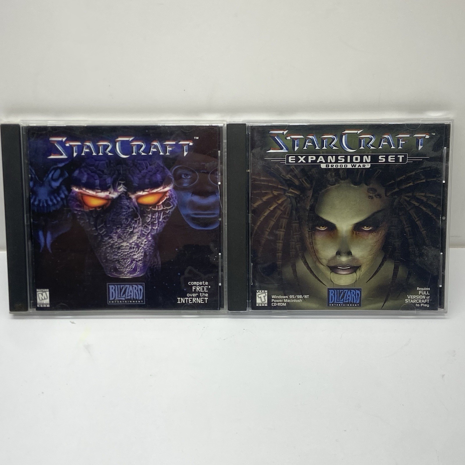 Blizzard StarCraft & Brood War Expansion Set PC CD-ROM 1998 With Manuals