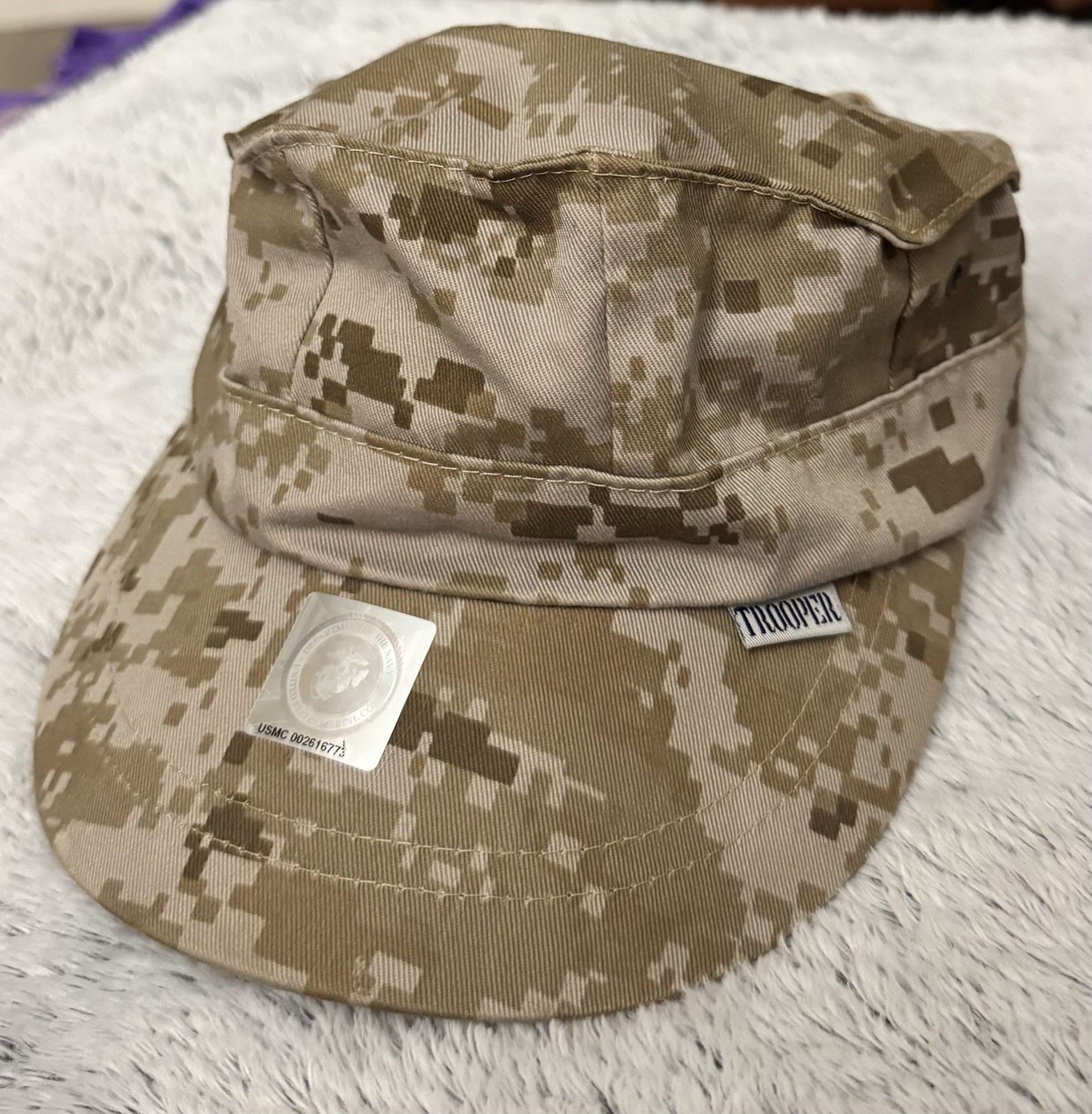 US Marine Corps Woodland MARPAT Garrison Cover Cap Trooper Hat USMC NWT