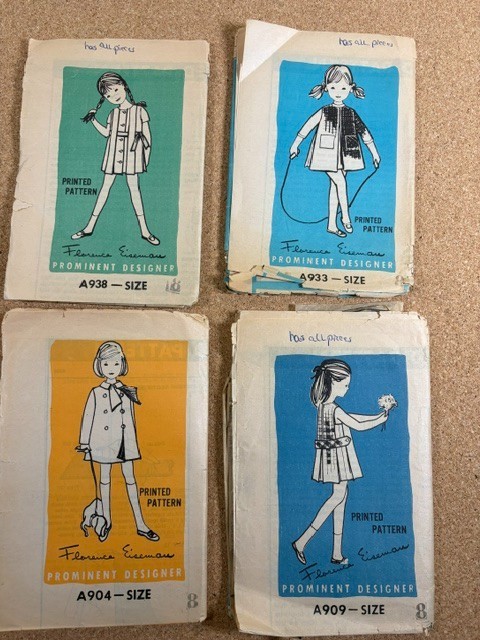 OOP RARE VTG  4 FLORENCE EISEMAN PATTERNS  VOGUE / BUTTERICK/SIMP SIZE 6 LOT E1