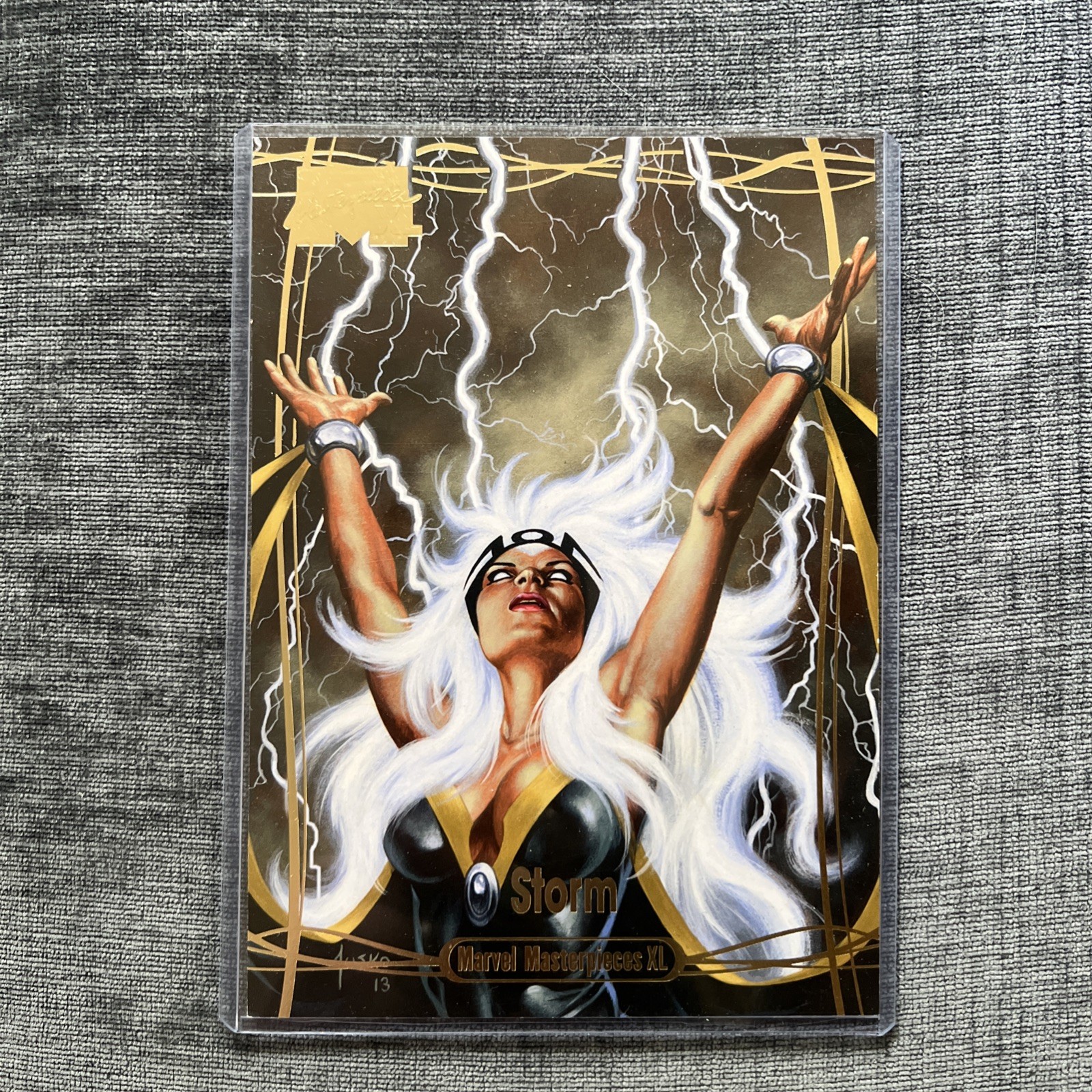 2023 Marvel Masterpieces XL Storm Gold Foil 1183/1999 #61