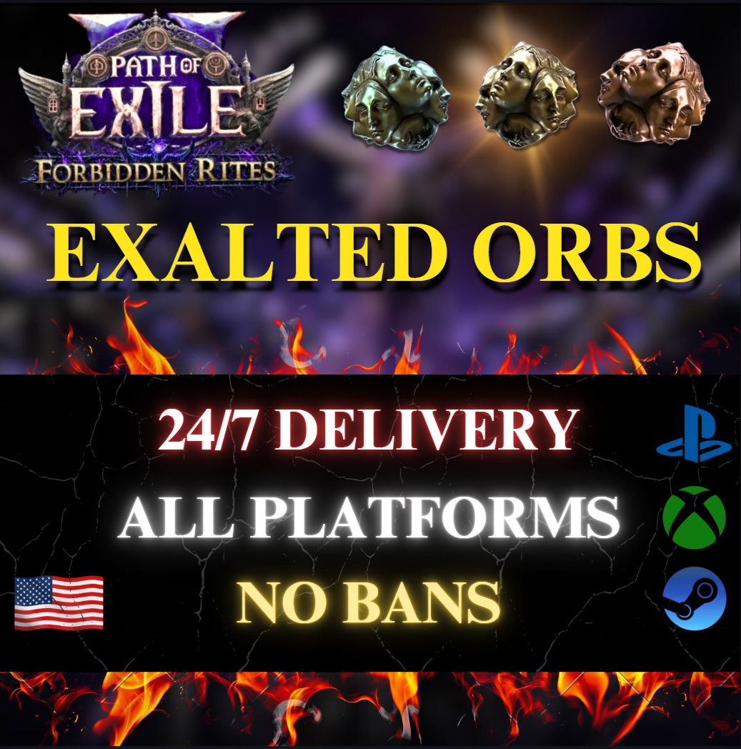 🔥Exalted Orbs Path of Exile 2 Forbidden Rites 🔥POE2 🔥No Bans🔥