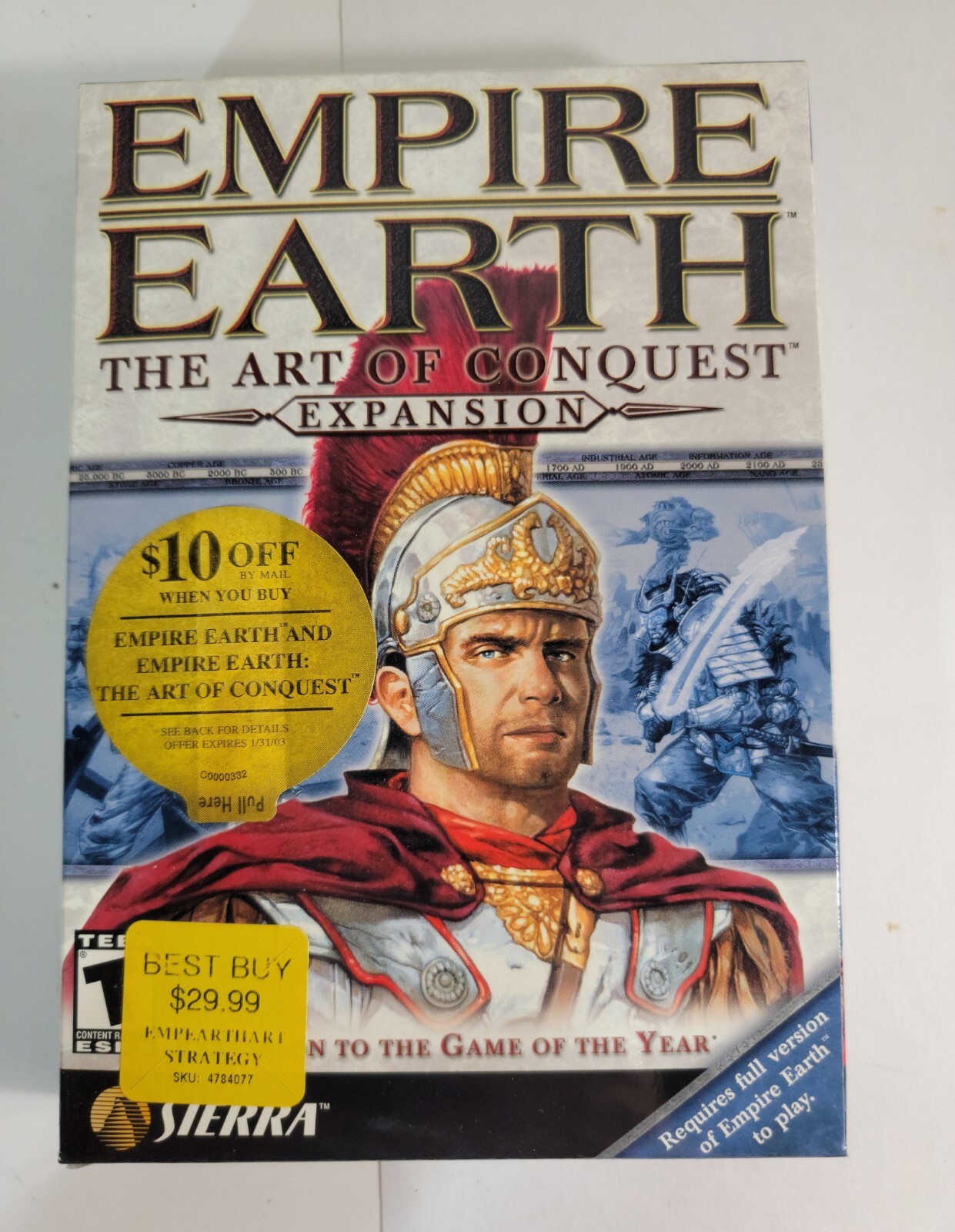 Empire Earth The Art of Conquest Expansion (PC, 2002) BRAND NEW SEALED VGC