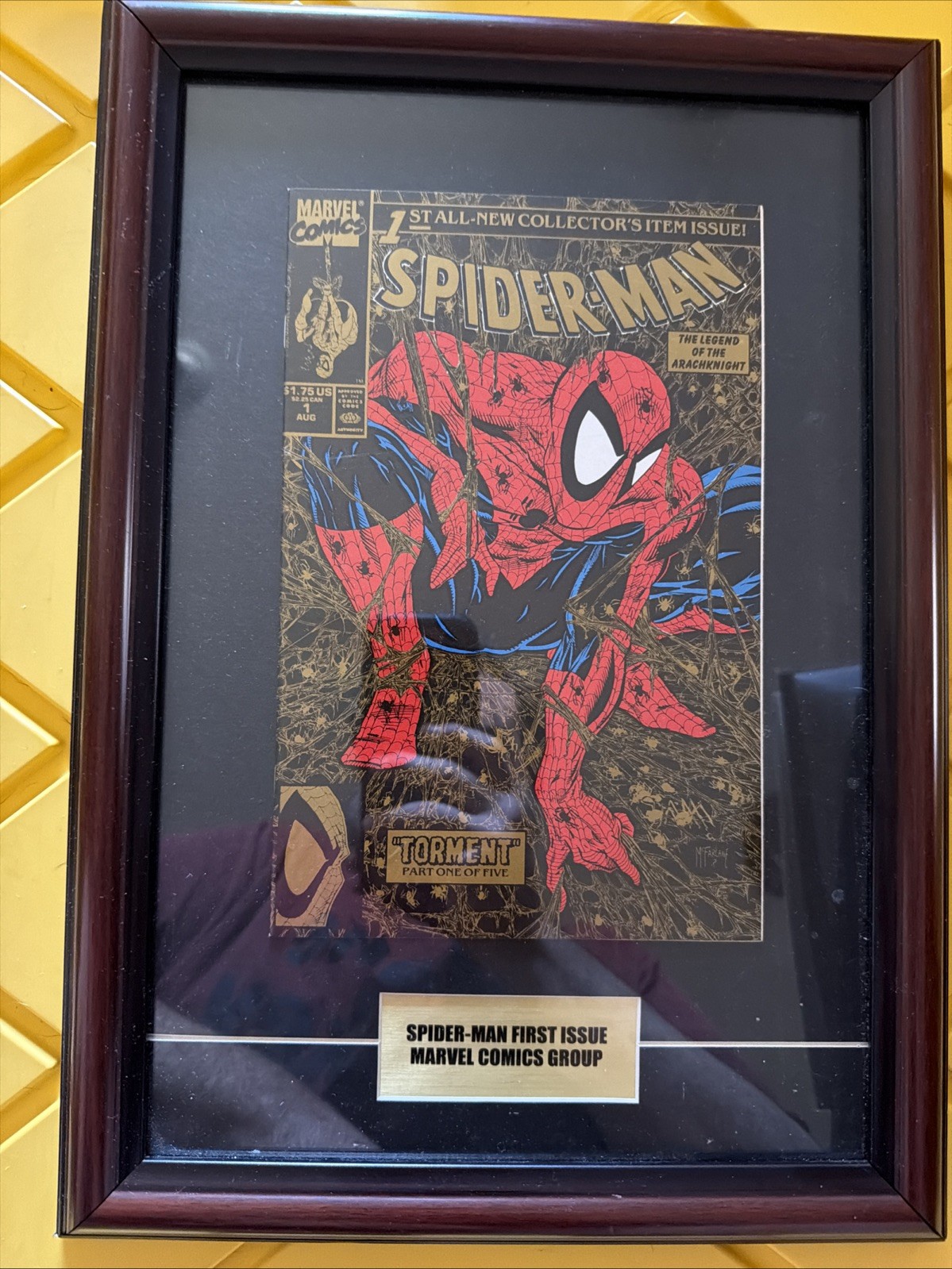 Custom Framed Spider-Man, 1990 #1￼Gold Edition